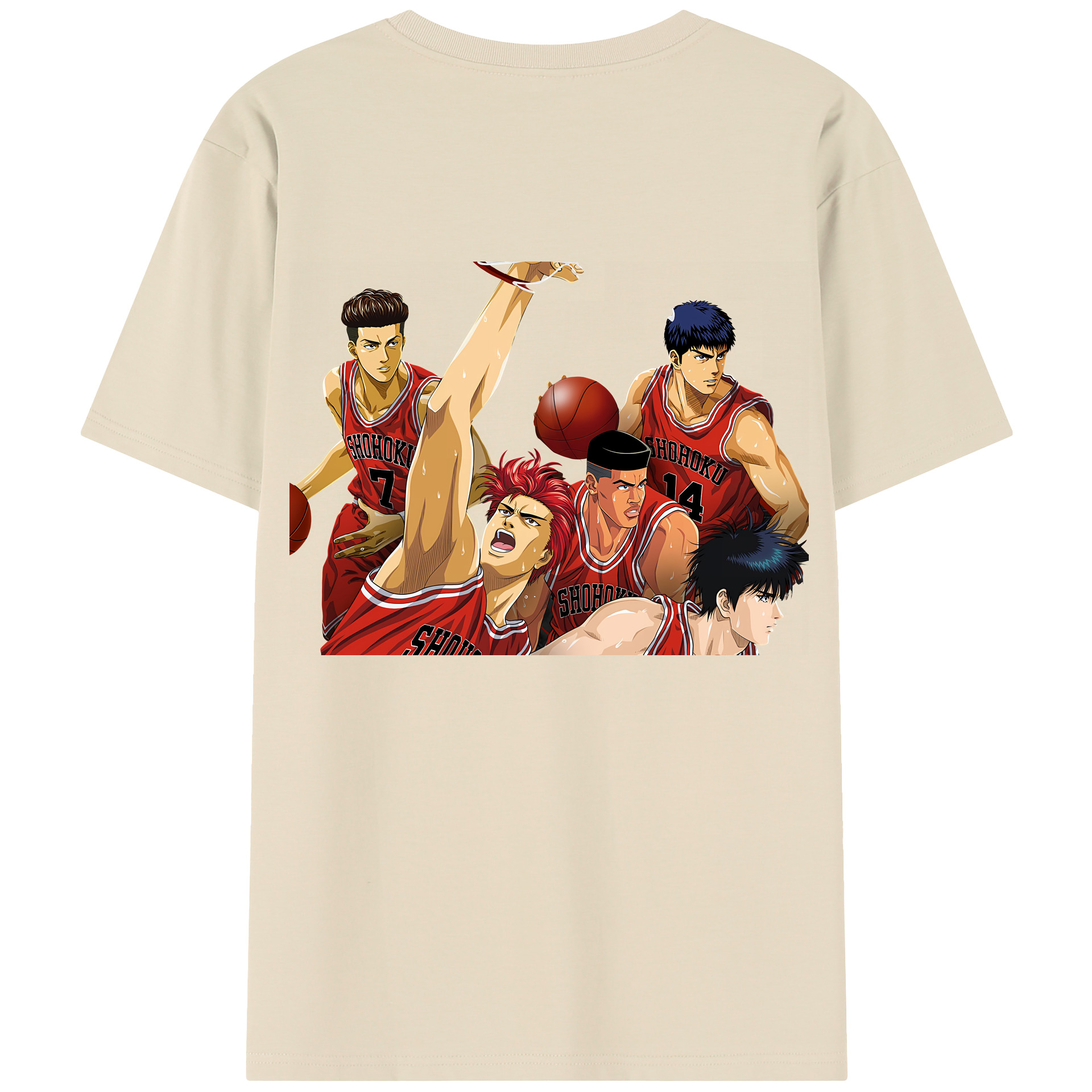 SLAM DUNK／スラムダンク 綿100％半袖Tシャツ（背面プリント）