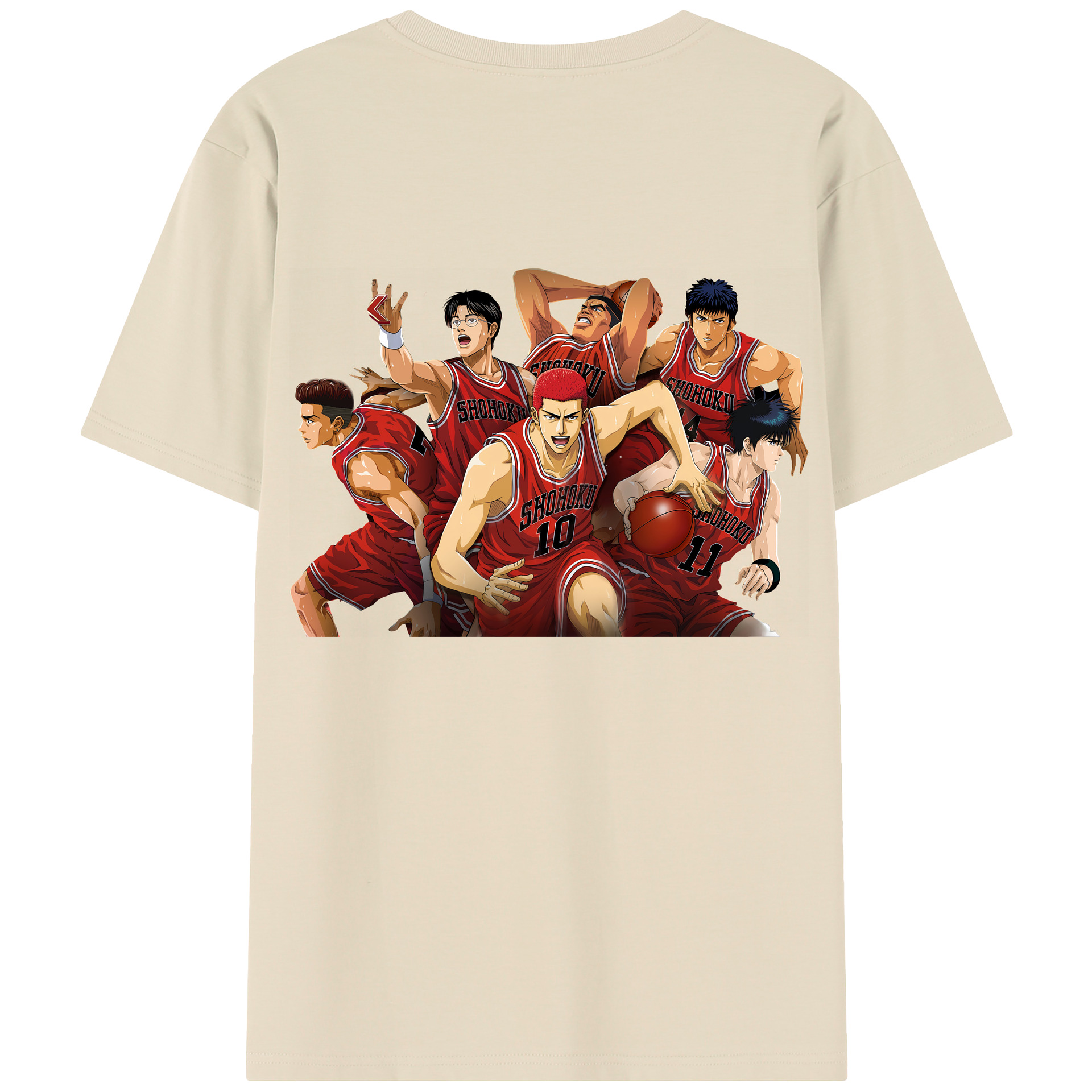 SLAM DUNK／スラムダンク 綿100％半袖Tシャツ（背面プリント）