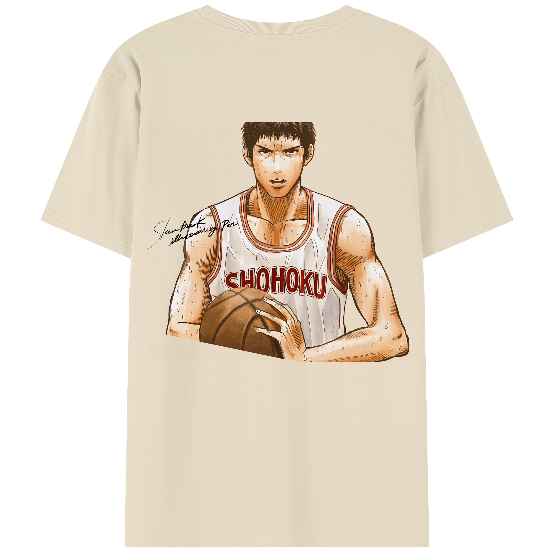 SLAM DUNK／スラムダンク 綿100％半袖Tシャツ（背面プリント）