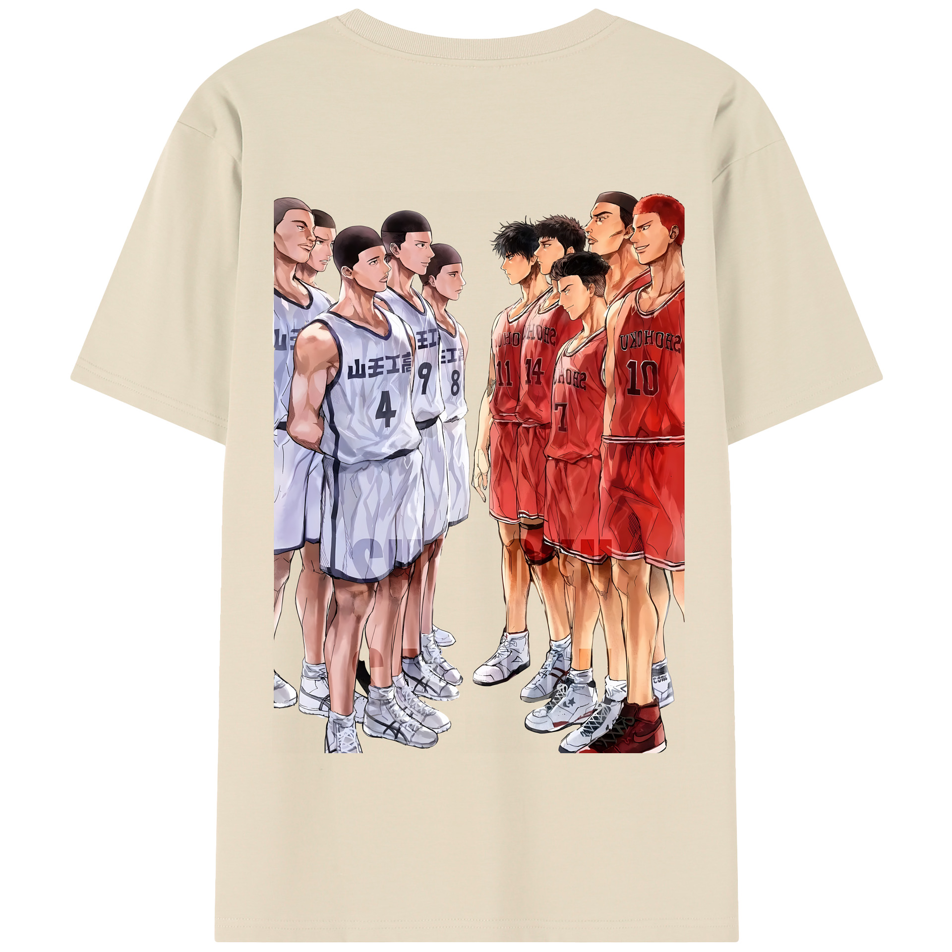 SLAM DUNK／スラムダンク 綿100％半袖Tシャツ（背面プリント）