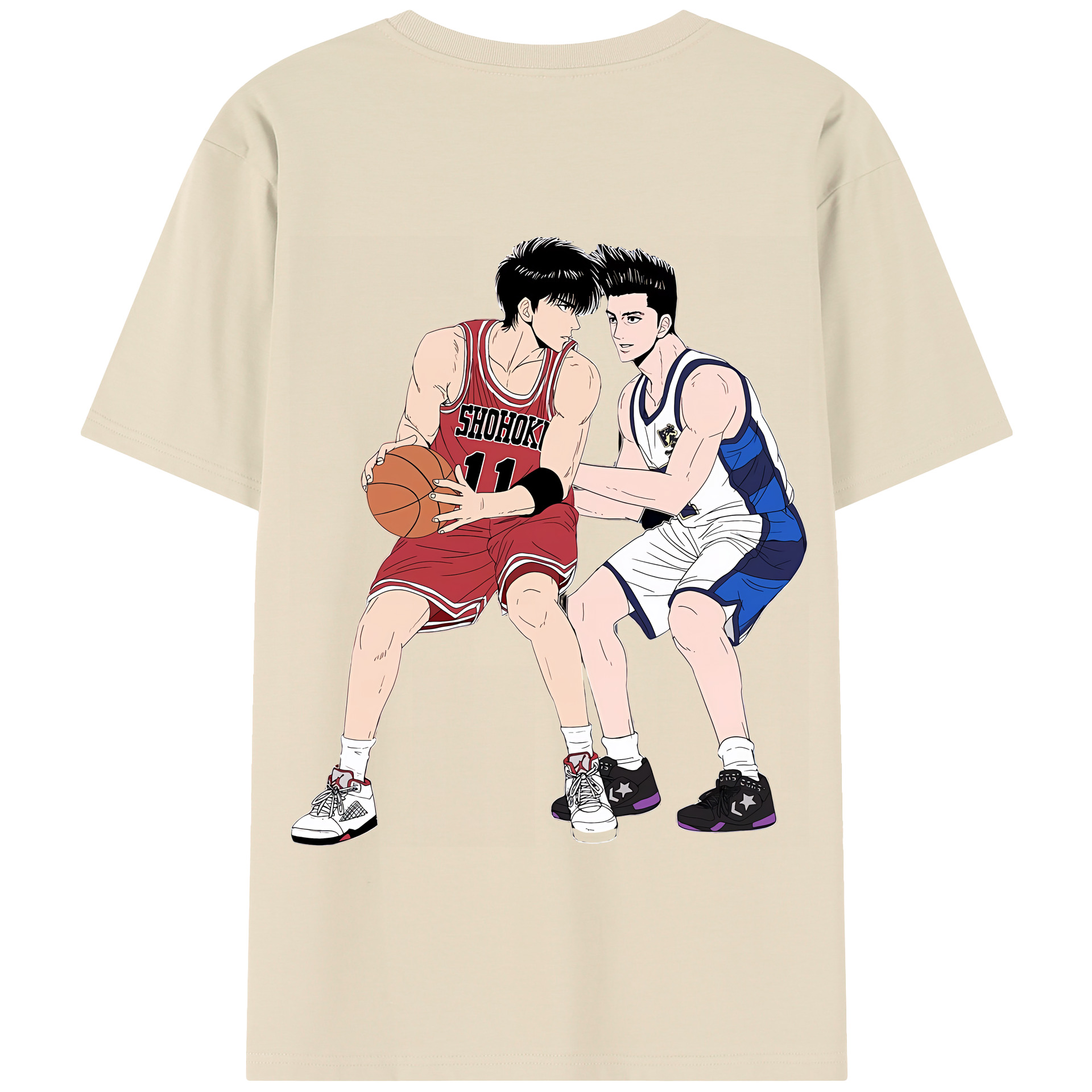 SLAM DUNK／スラムダンク 綿100％半袖Tシャツ（背面プリント）