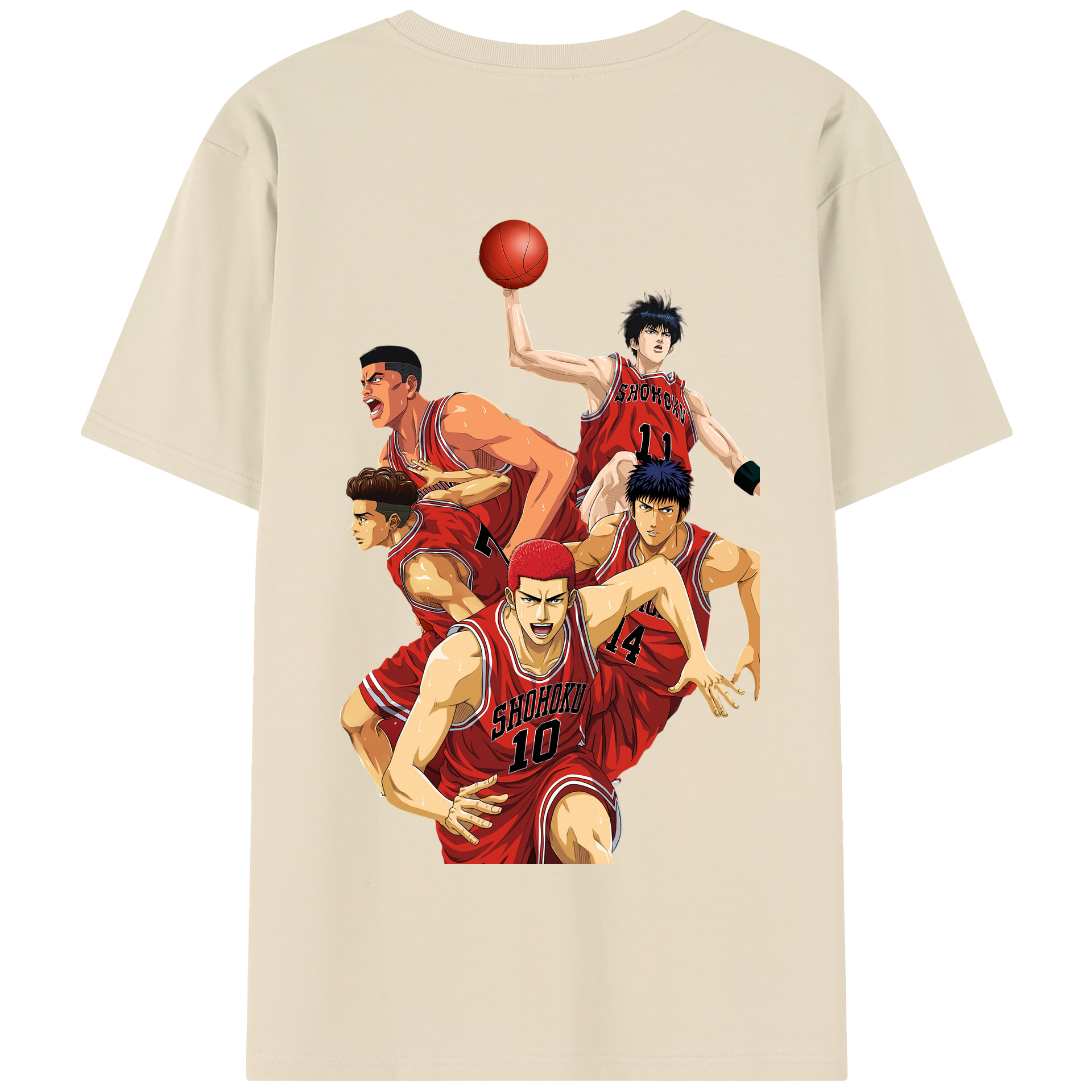 SLAM DUNK／スラムダンク 綿100％半袖Tシャツ（背面プリント）