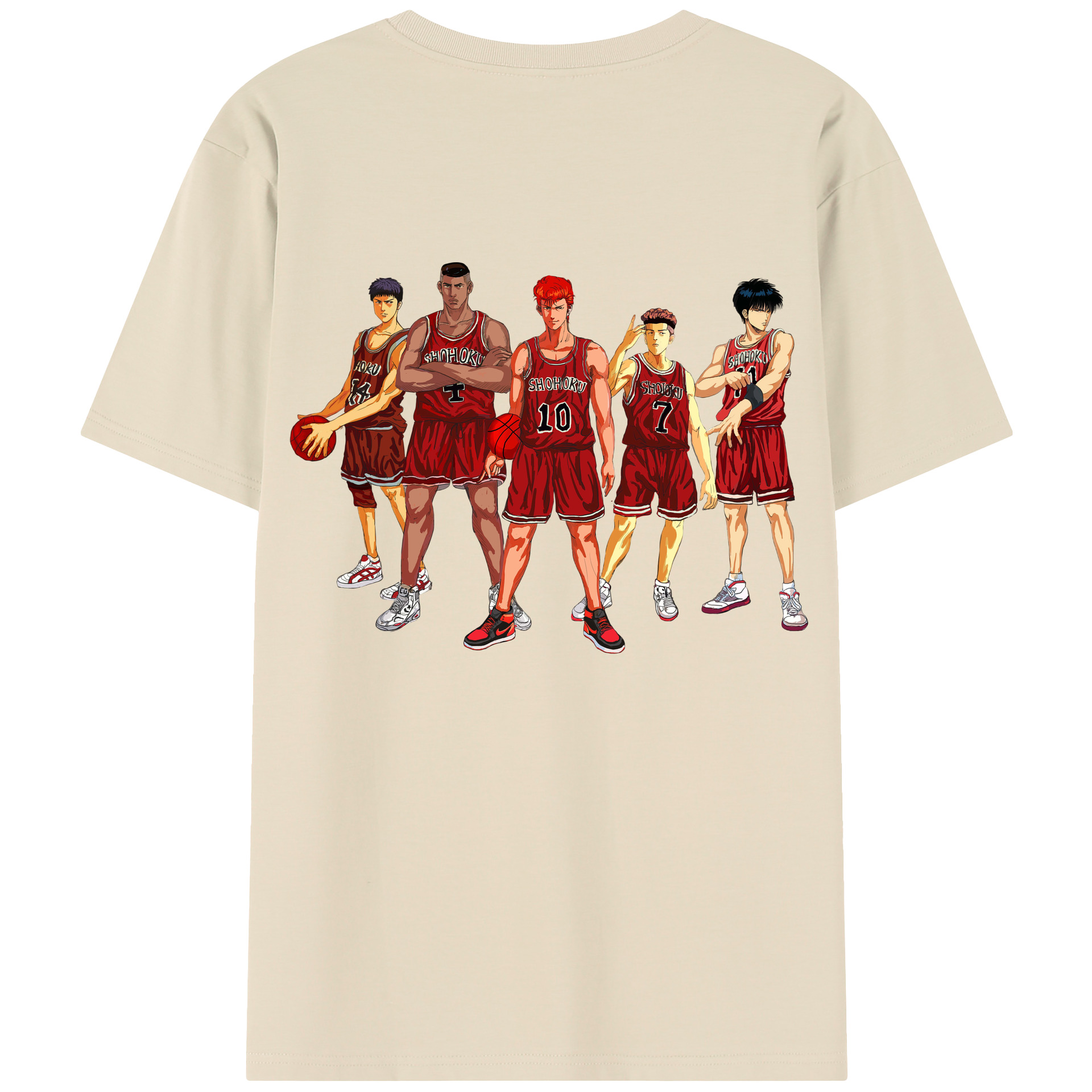 SLAM DUNK／スラムダンク 綿100％半袖Tシャツ（背面プリント）