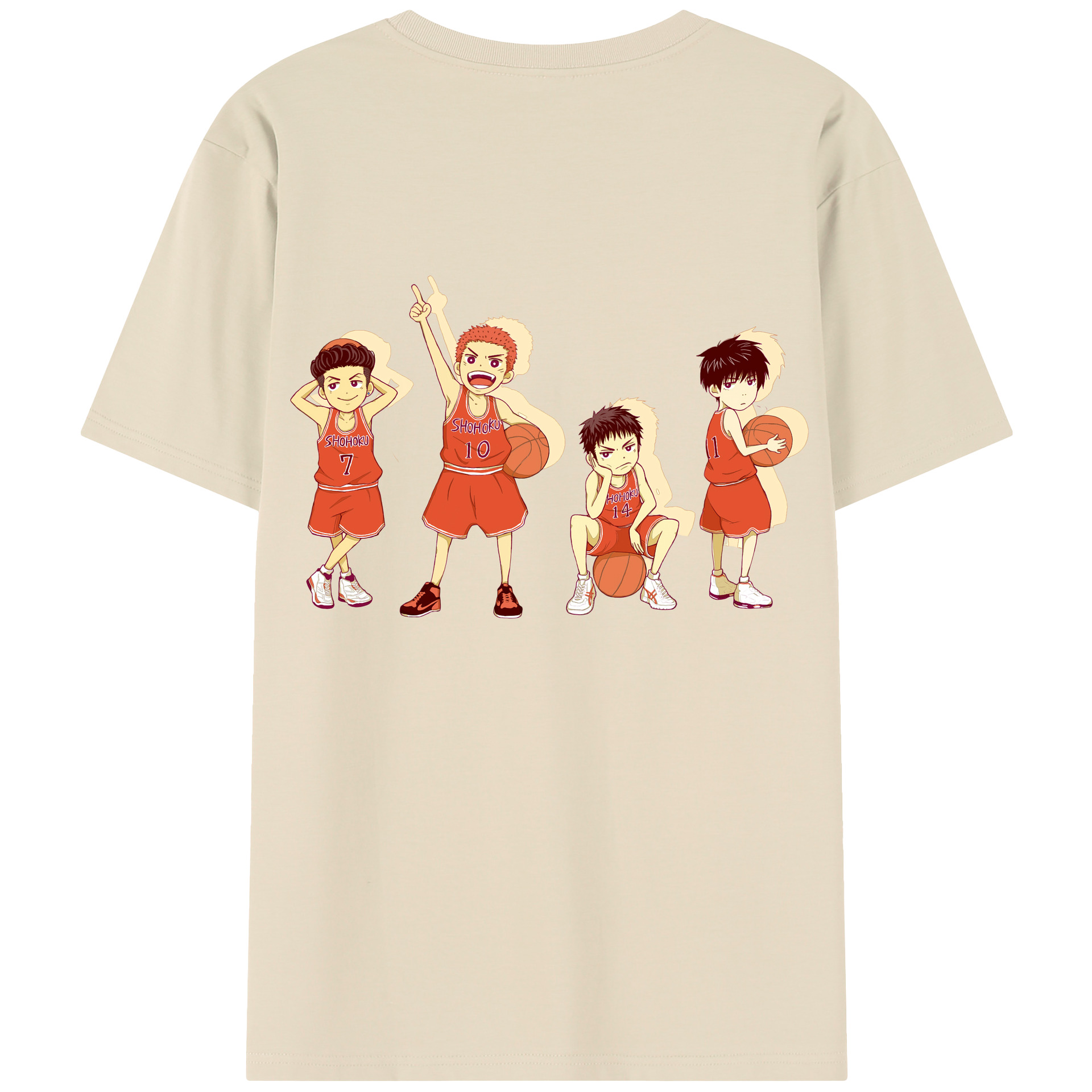 SLAM DUNK／スラムダンク 綿100％半袖Tシャツ（背面プリント）