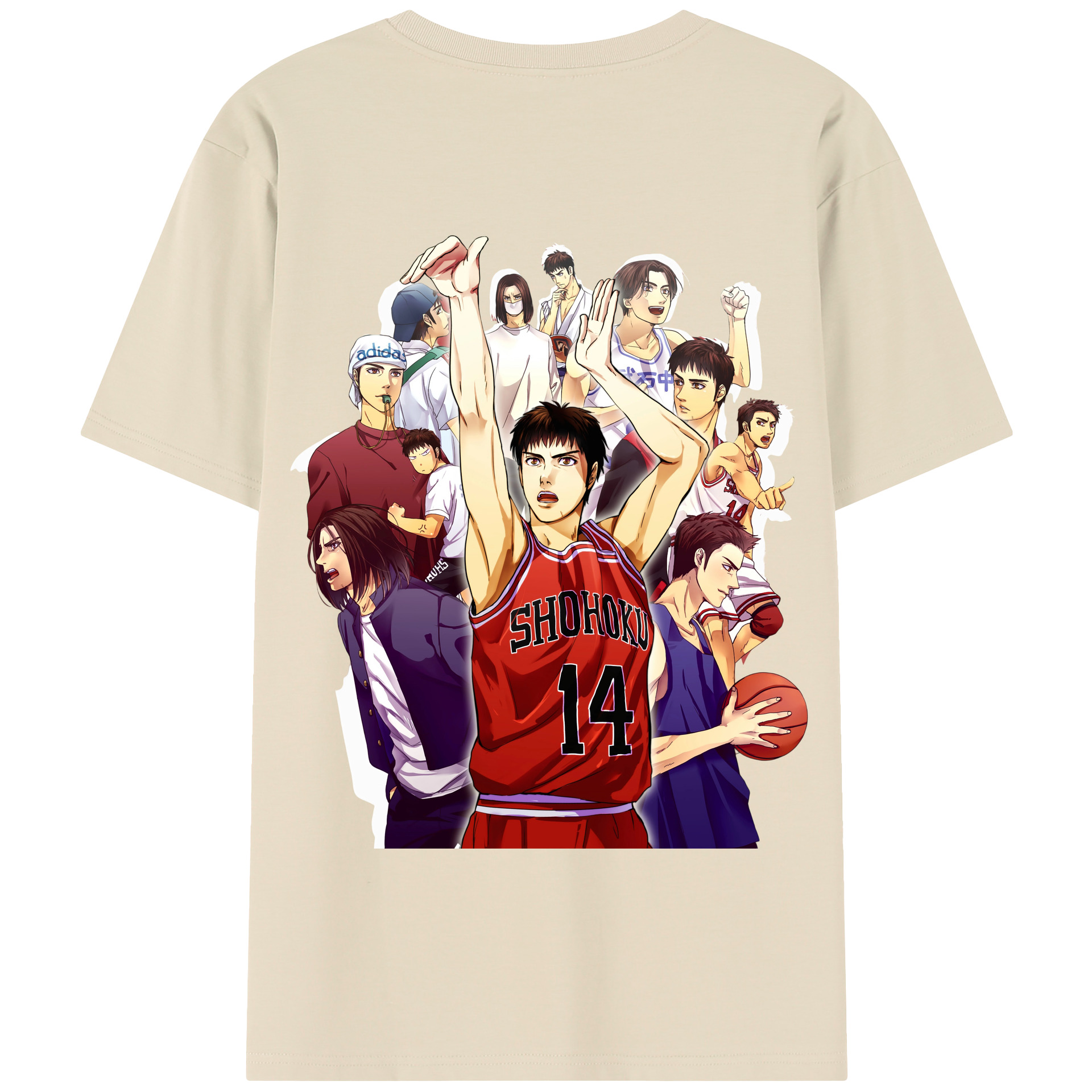 SLAM DUNK／スラムダンク 綿100％半袖Tシャツ（背面プリント）