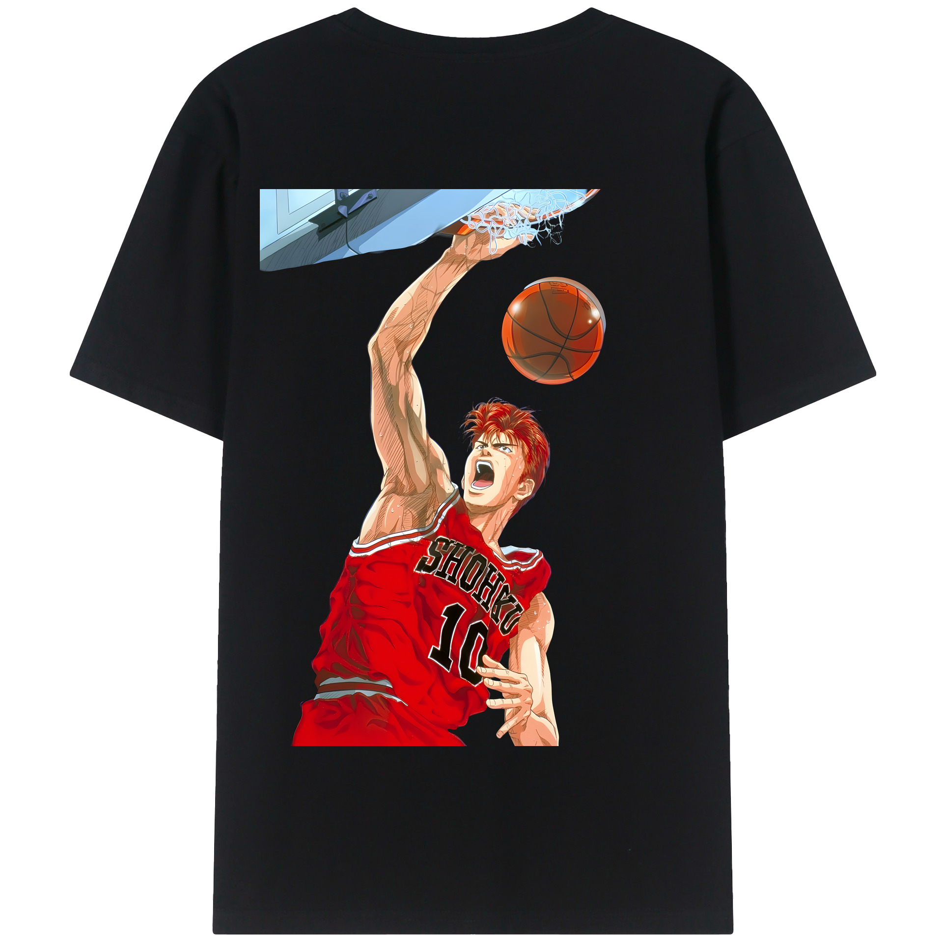 SLAM DUNK／スラムダンク 綿100％半袖Tシャツ（背面プリント）