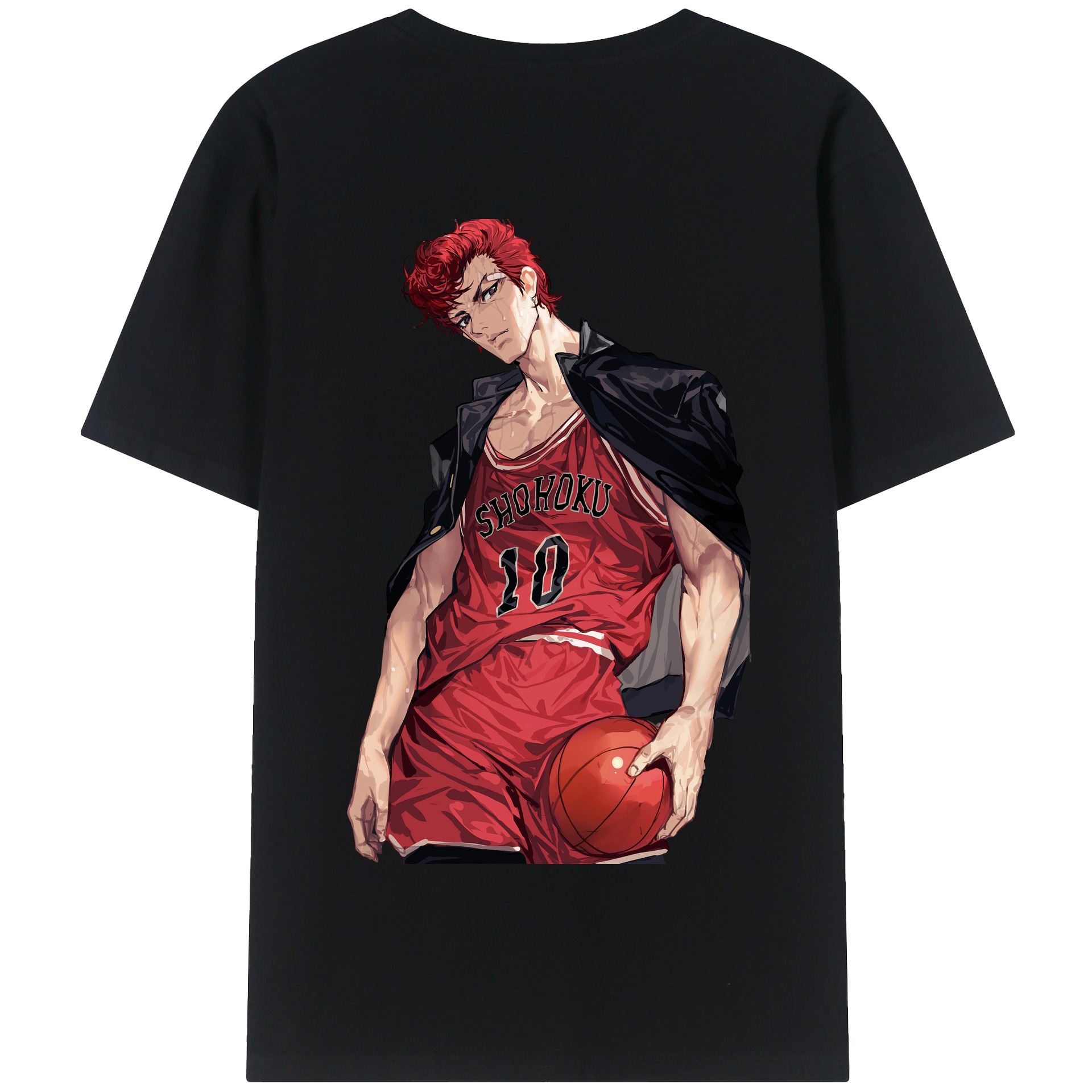 SLAM DUNK／スラムダンク 綿100％半袖Tシャツ（背面プリント）