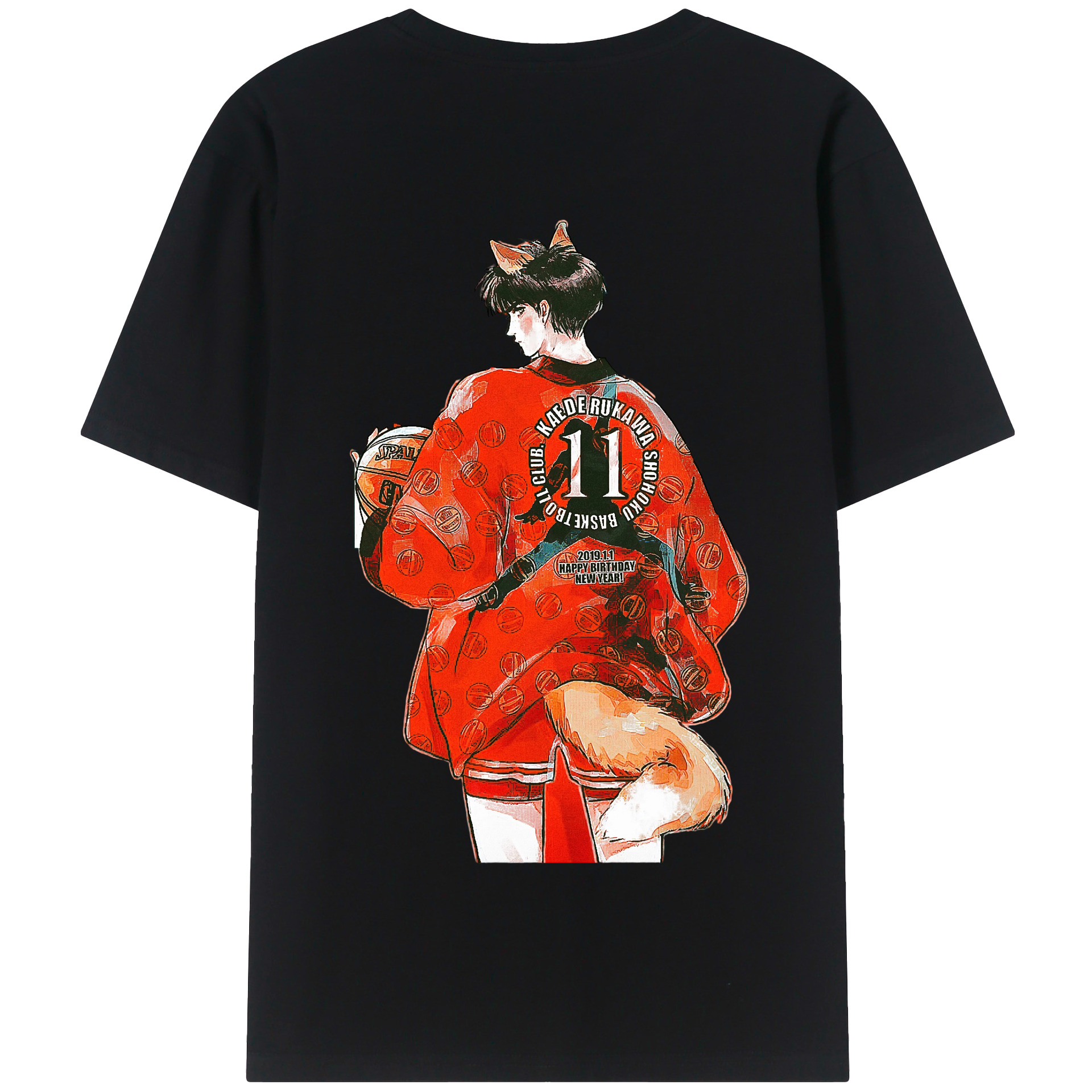 SLAM DUNK／スラムダンク 綿100％半袖Tシャツ（背面プリント）