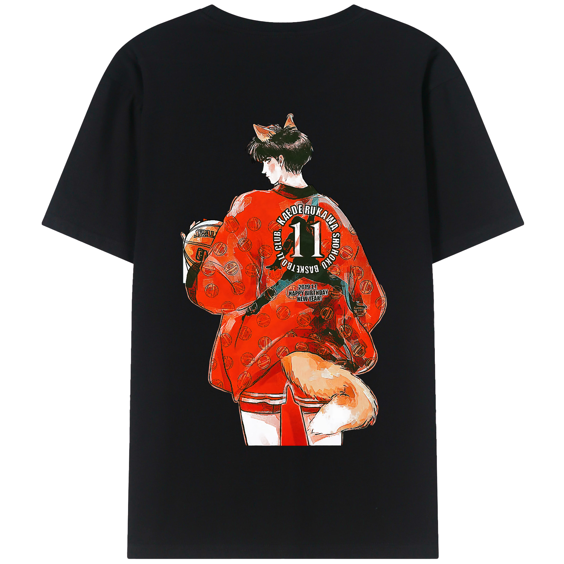 SLAM DUNK／スラムダンク 綿100％半袖Tシャツ（背面プリント）