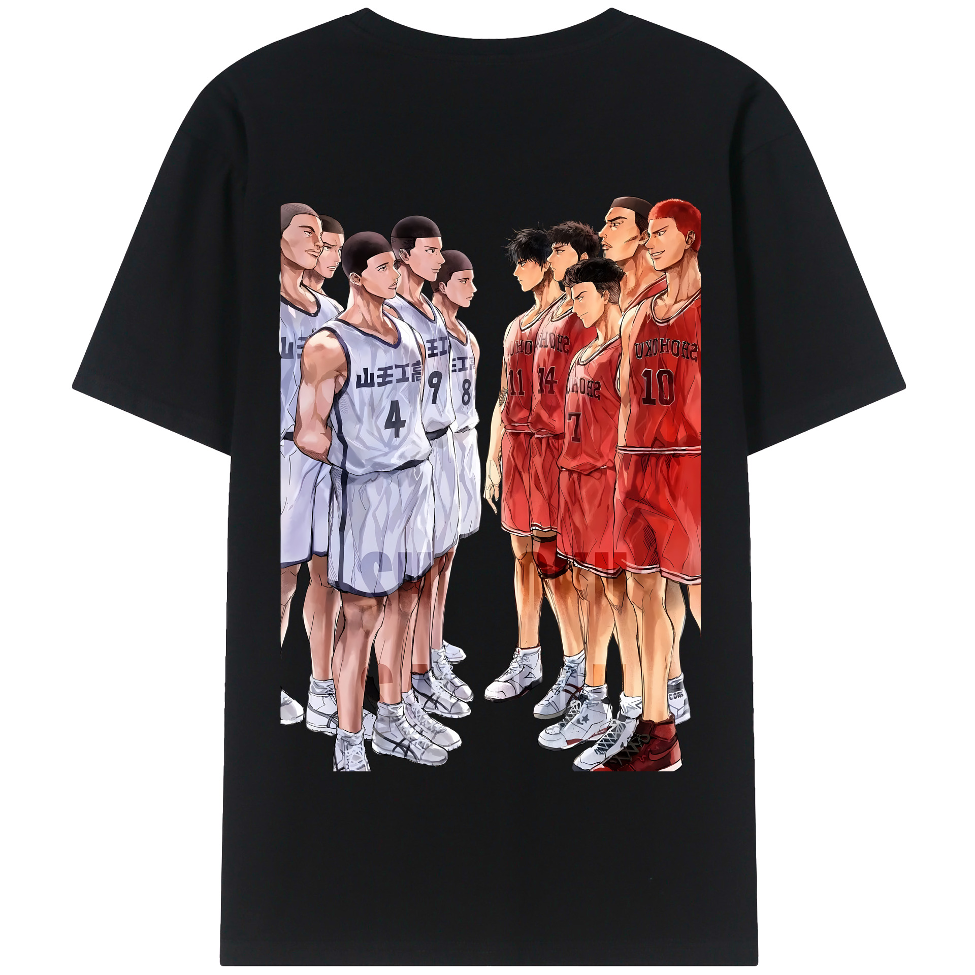SLAM DUNK／スラムダンク 綿100％半袖Tシャツ（背面プリント）