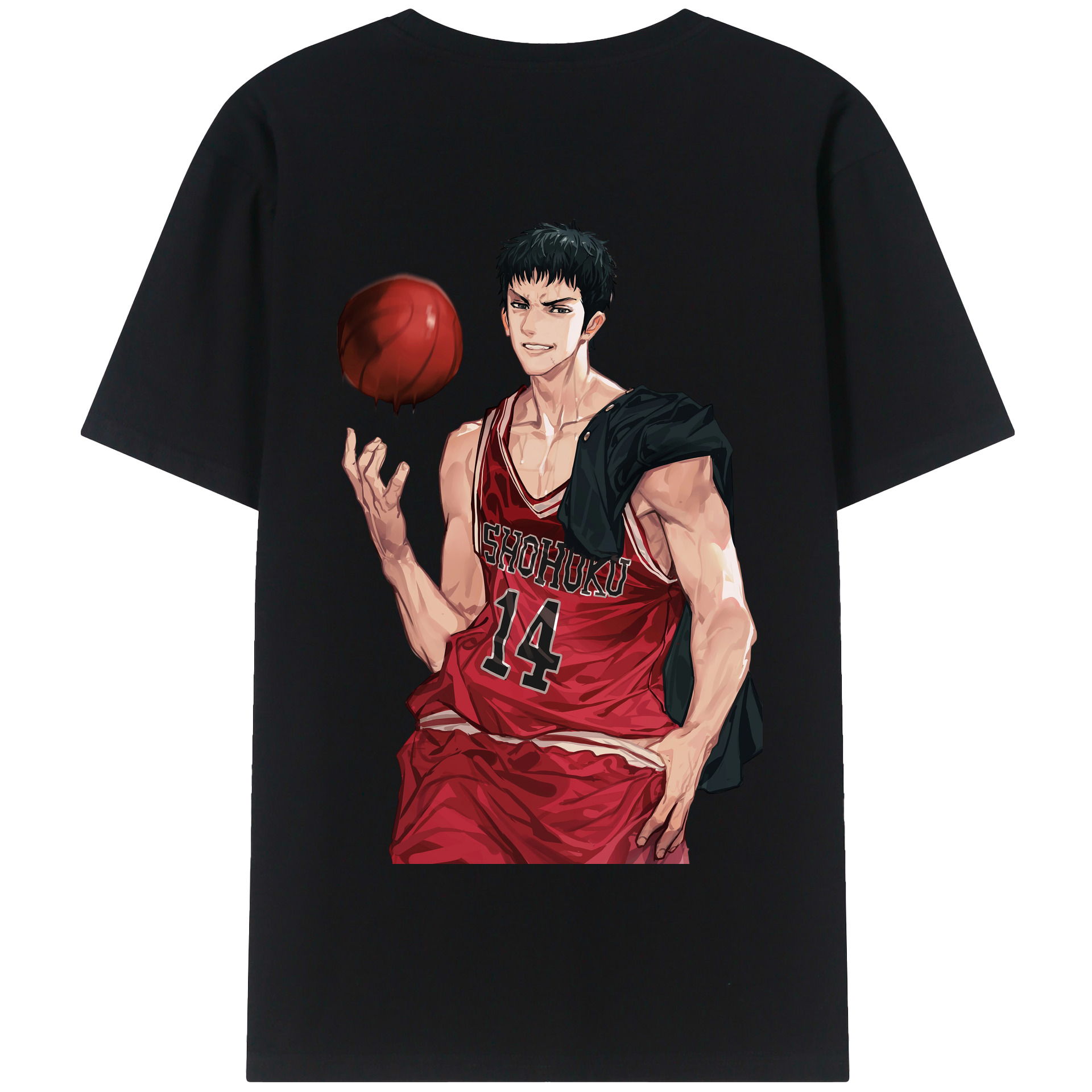 SLAM DUNK／スラムダンク 綿100％半袖Tシャツ（背面プリント）