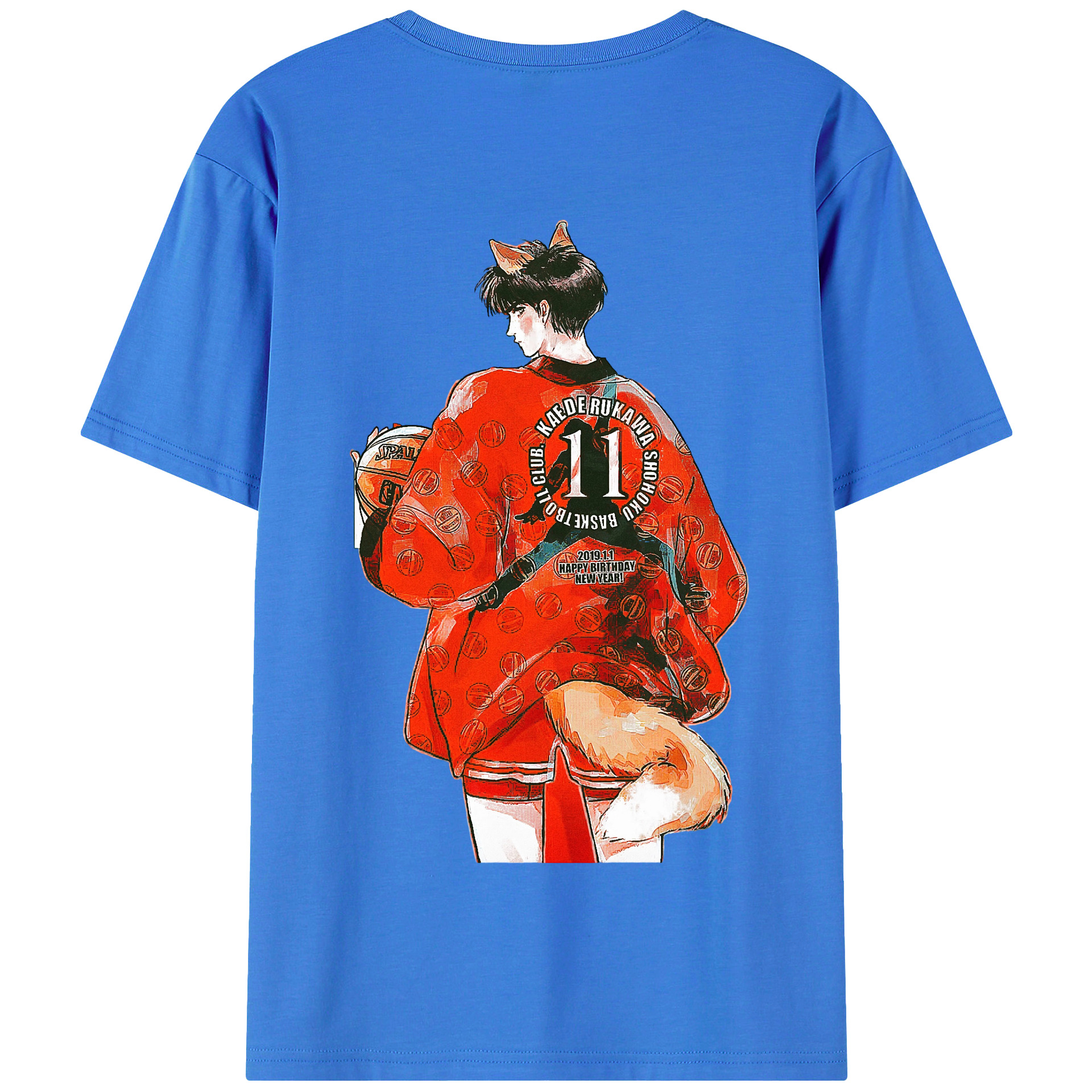 SLAM DUNK／スラムダンク 綿100％半袖Tシャツ（背面プリント）