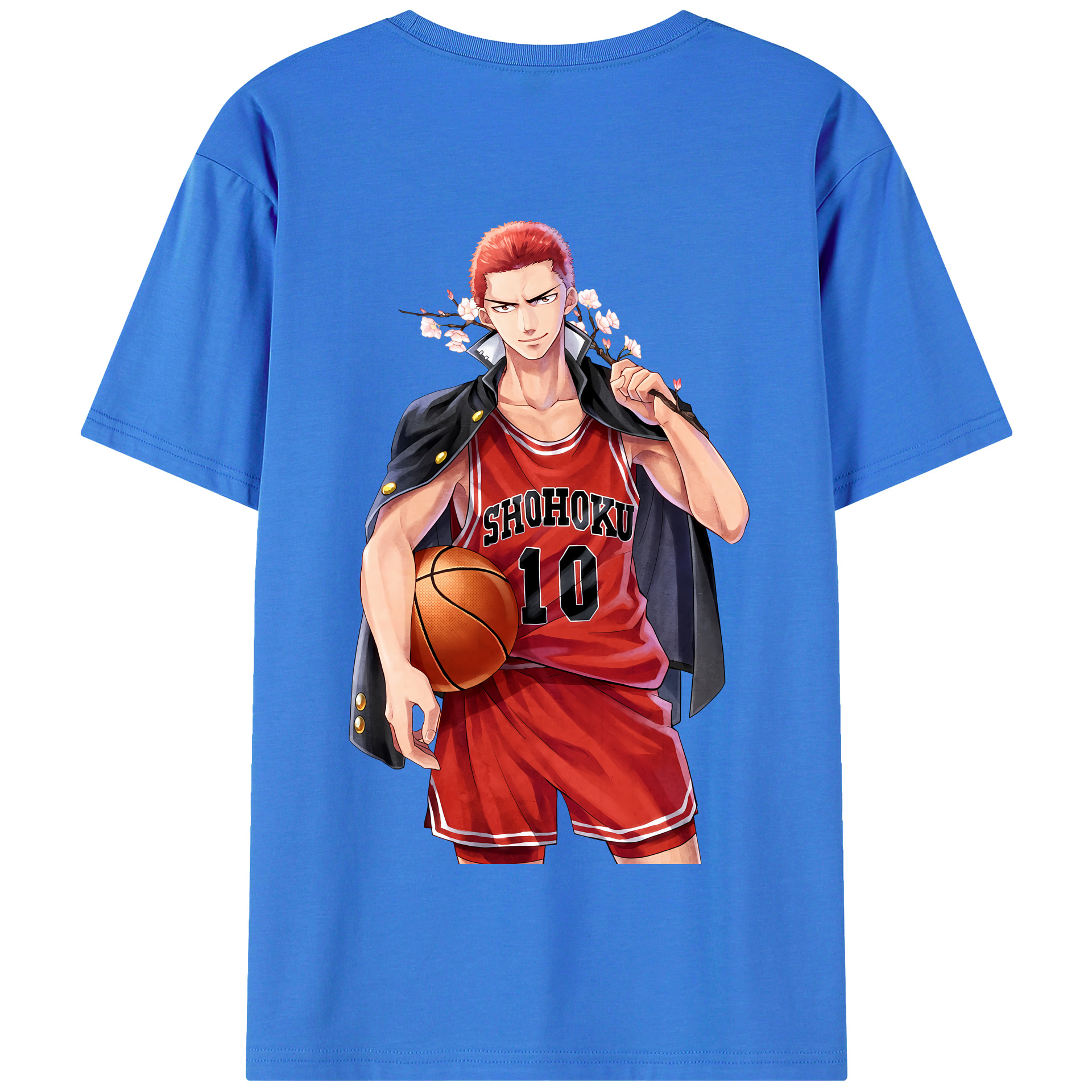SLAM DUNK／スラムダンク 綿100％半袖Tシャツ（背面プリント）