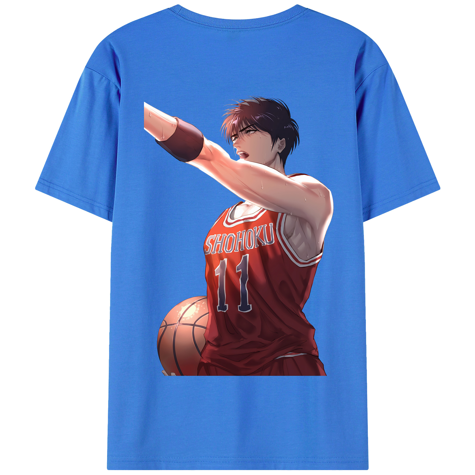 SLAM DUNK／スラムダンク 綿100％半袖Tシャツ（背面プリント）