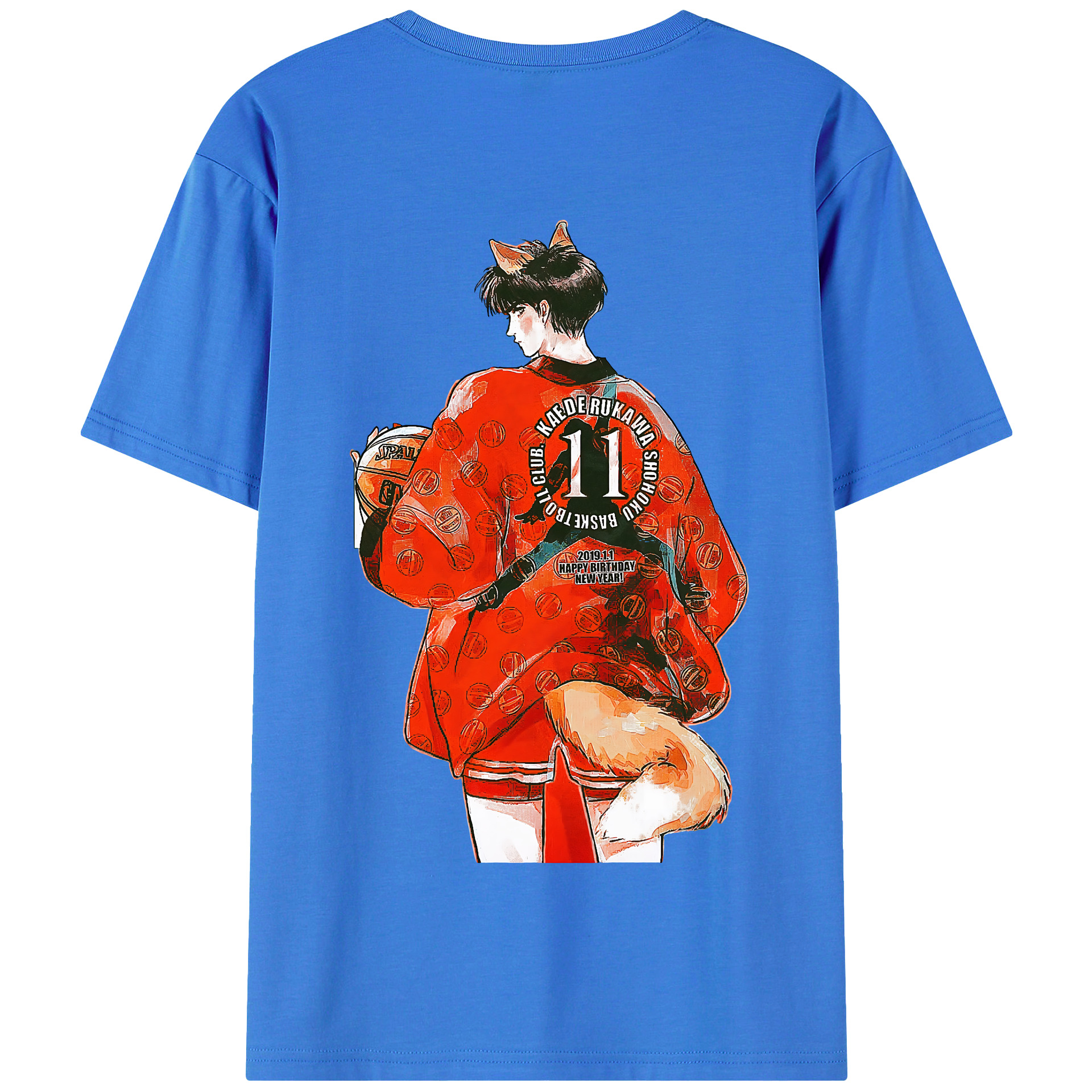 SLAM DUNK／スラムダンク 綿100％半袖Tシャツ（背面プリント）