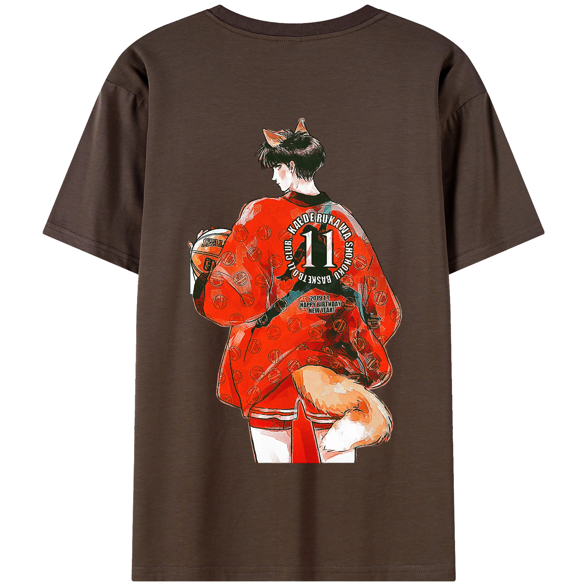 SLAM DUNK／スラムダンク 綿100％半袖Tシャツ（背面プリント）