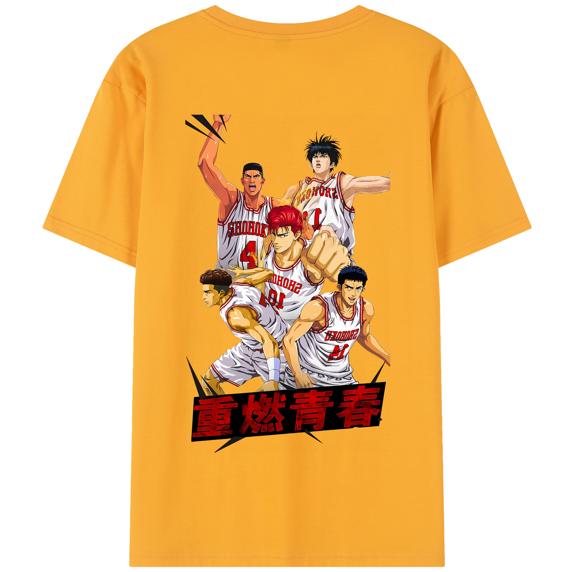 SLAM DUNK／スラムダンク 綿100％半袖Tシャツ（背面プリント）