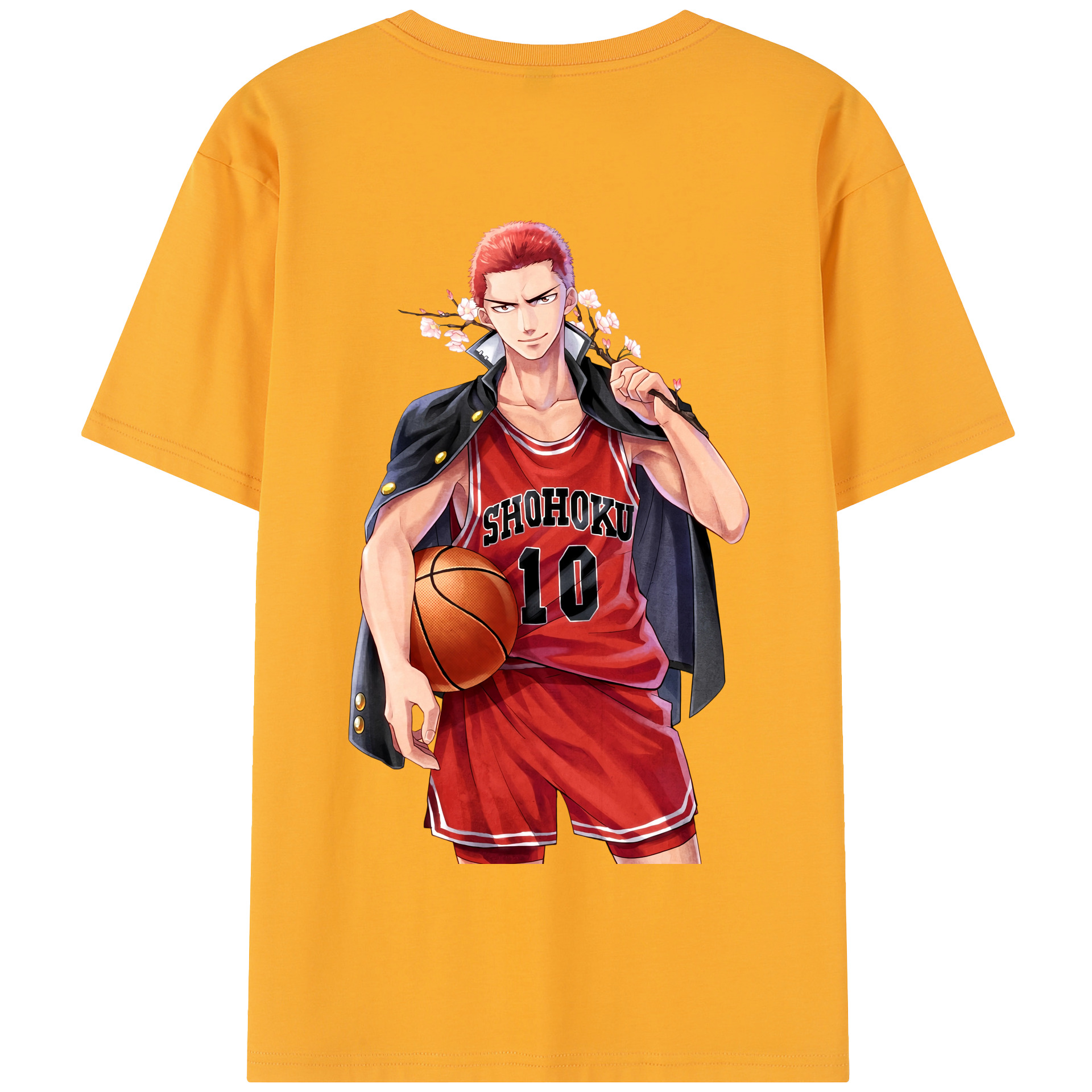 SLAM DUNK／スラムダンク 綿100％半袖Tシャツ（背面プリント）