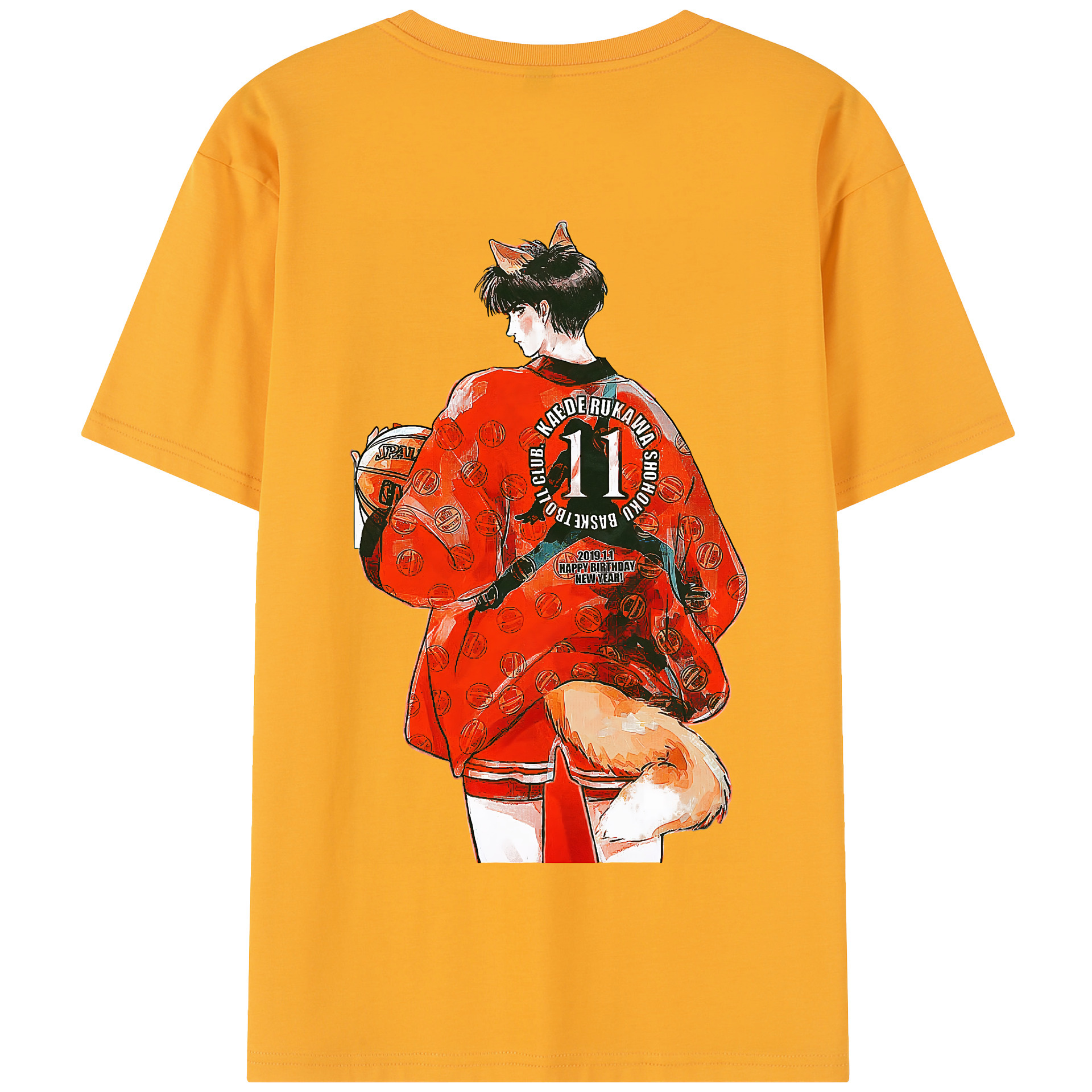SLAM DUNK／スラムダンク 綿100％半袖Tシャツ（背面プリント）