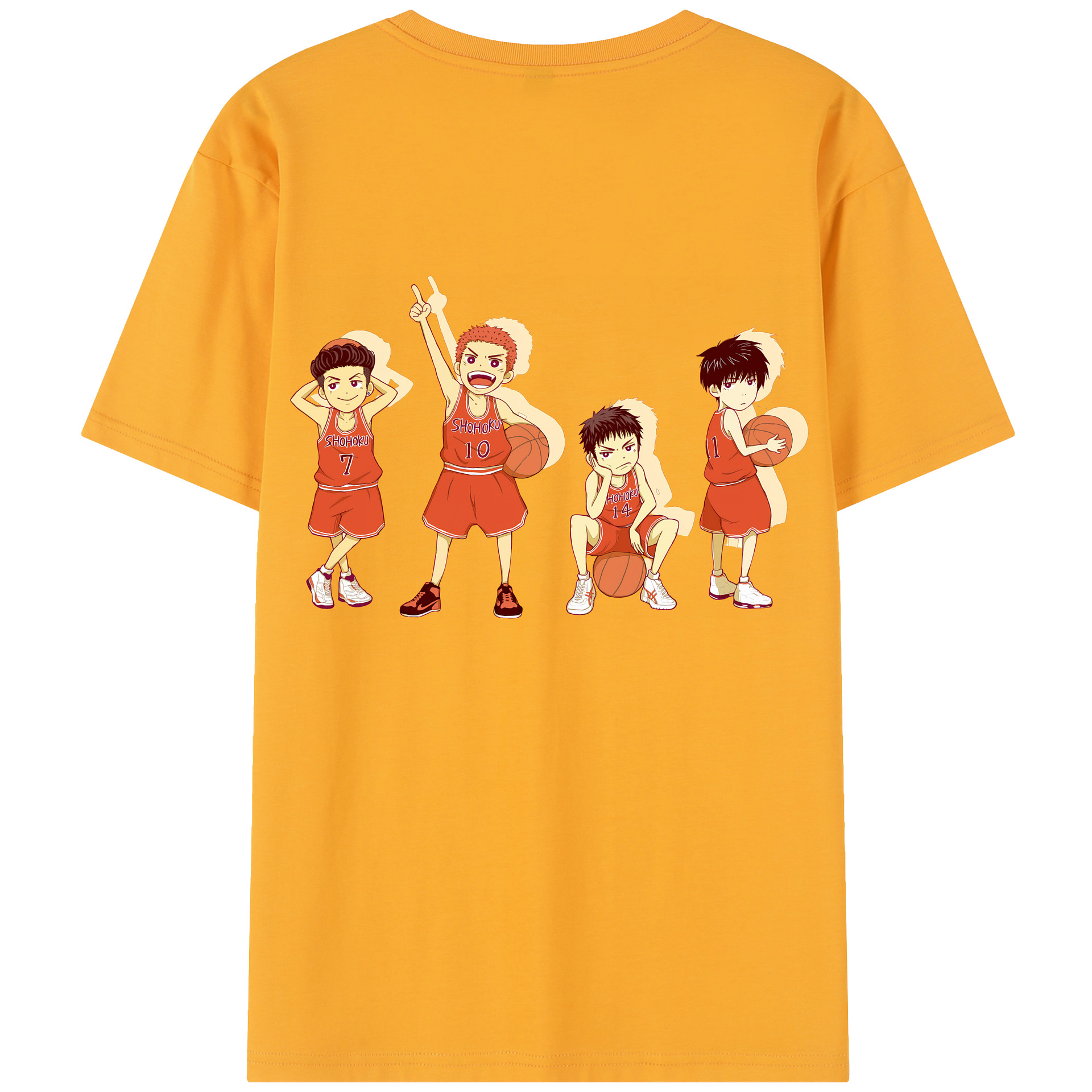 SLAM DUNK／スラムダンク 綿100％半袖Tシャツ（背面プリント）