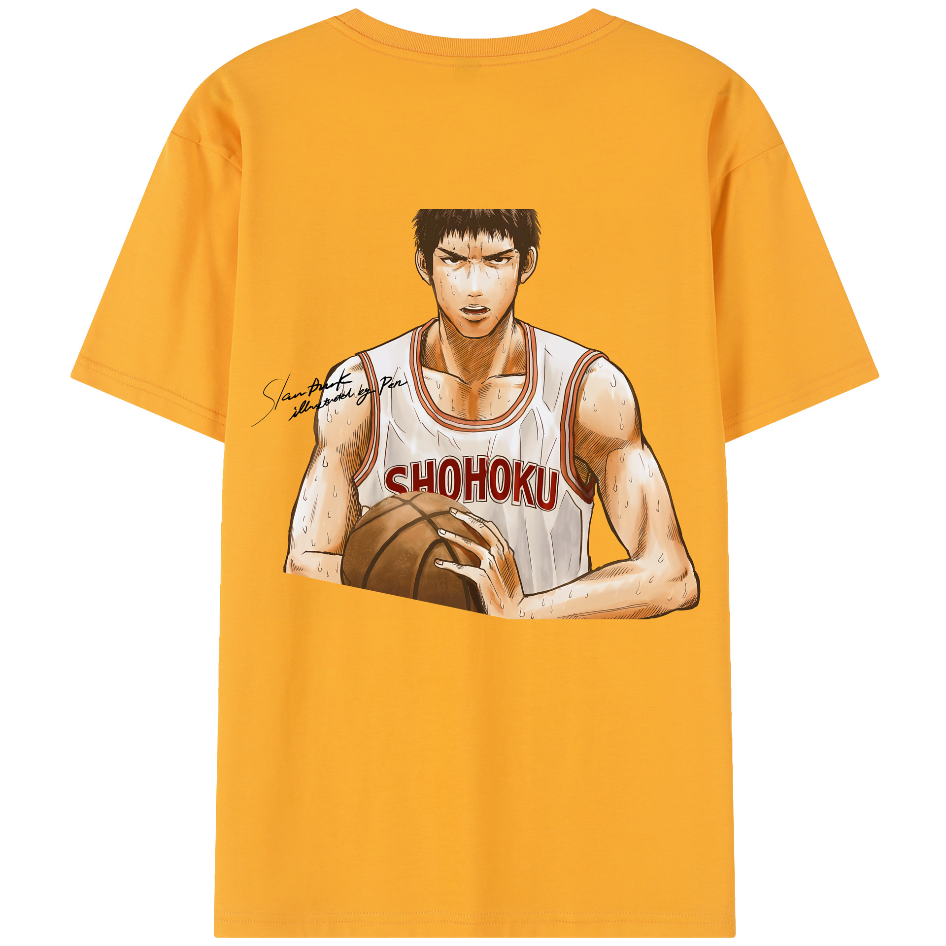 SLAM DUNK／スラムダンク 綿100％半袖Tシャツ（背面プリント）