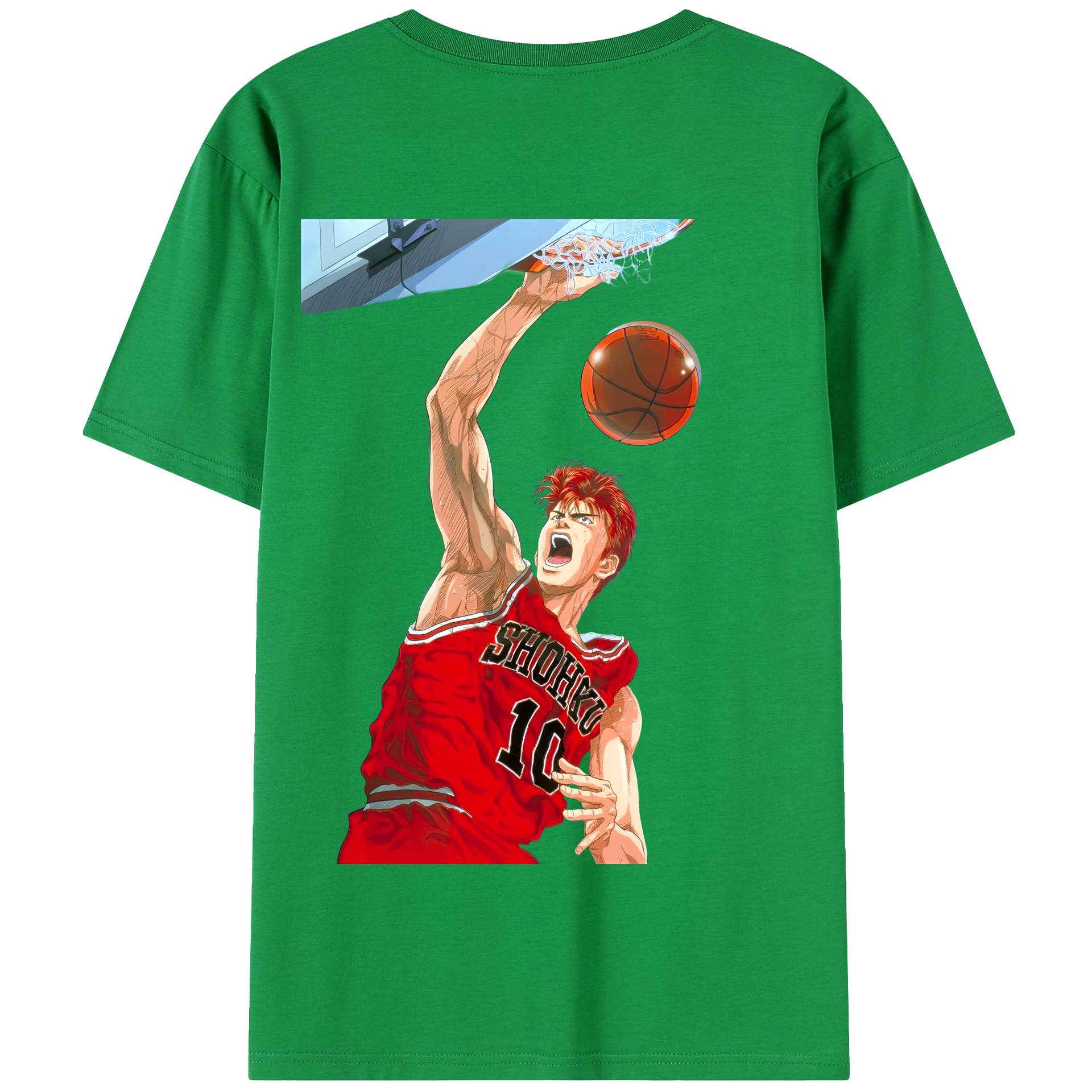 SLAM DUNK／スラムダンク 綿100％半袖Tシャツ（背面プリント）