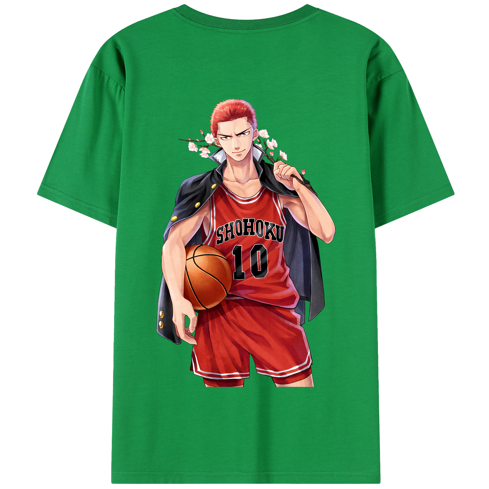 SLAM DUNK／スラムダンク 綿100％半袖Tシャツ（背面プリント）