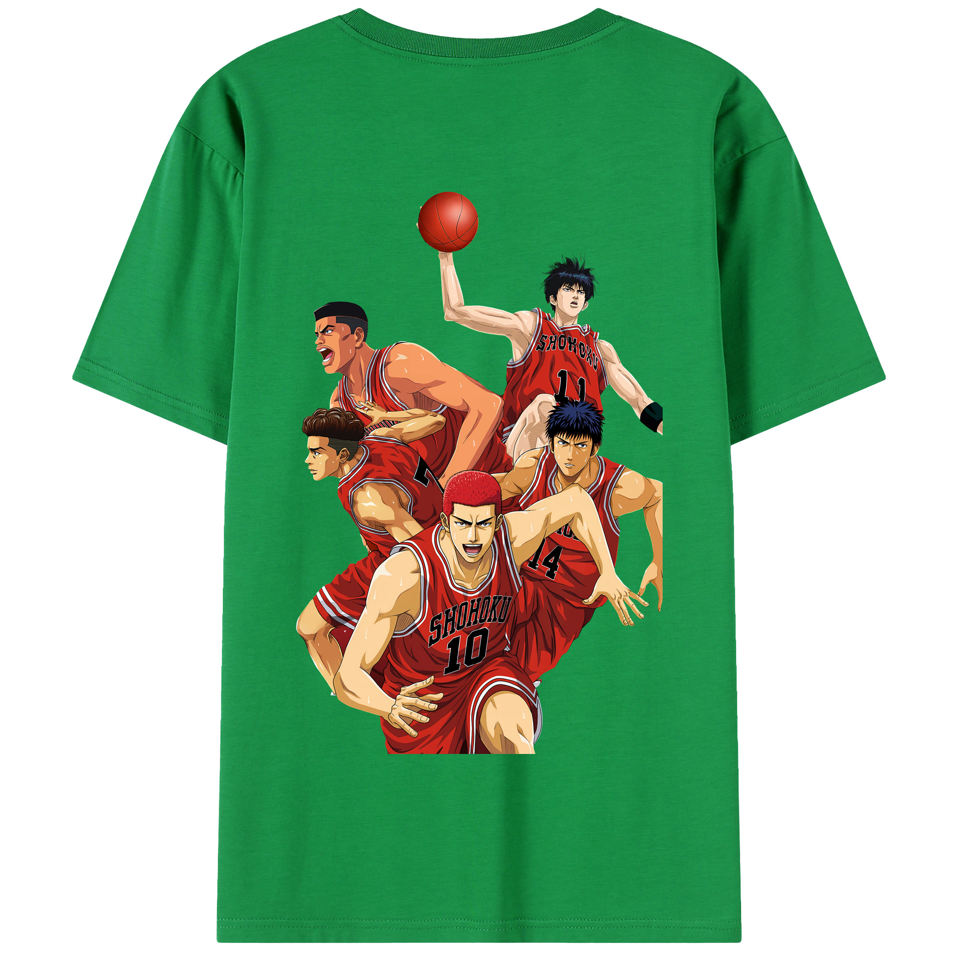 SLAM DUNK／スラムダンク 綿100％半袖Tシャツ（背面プリント）