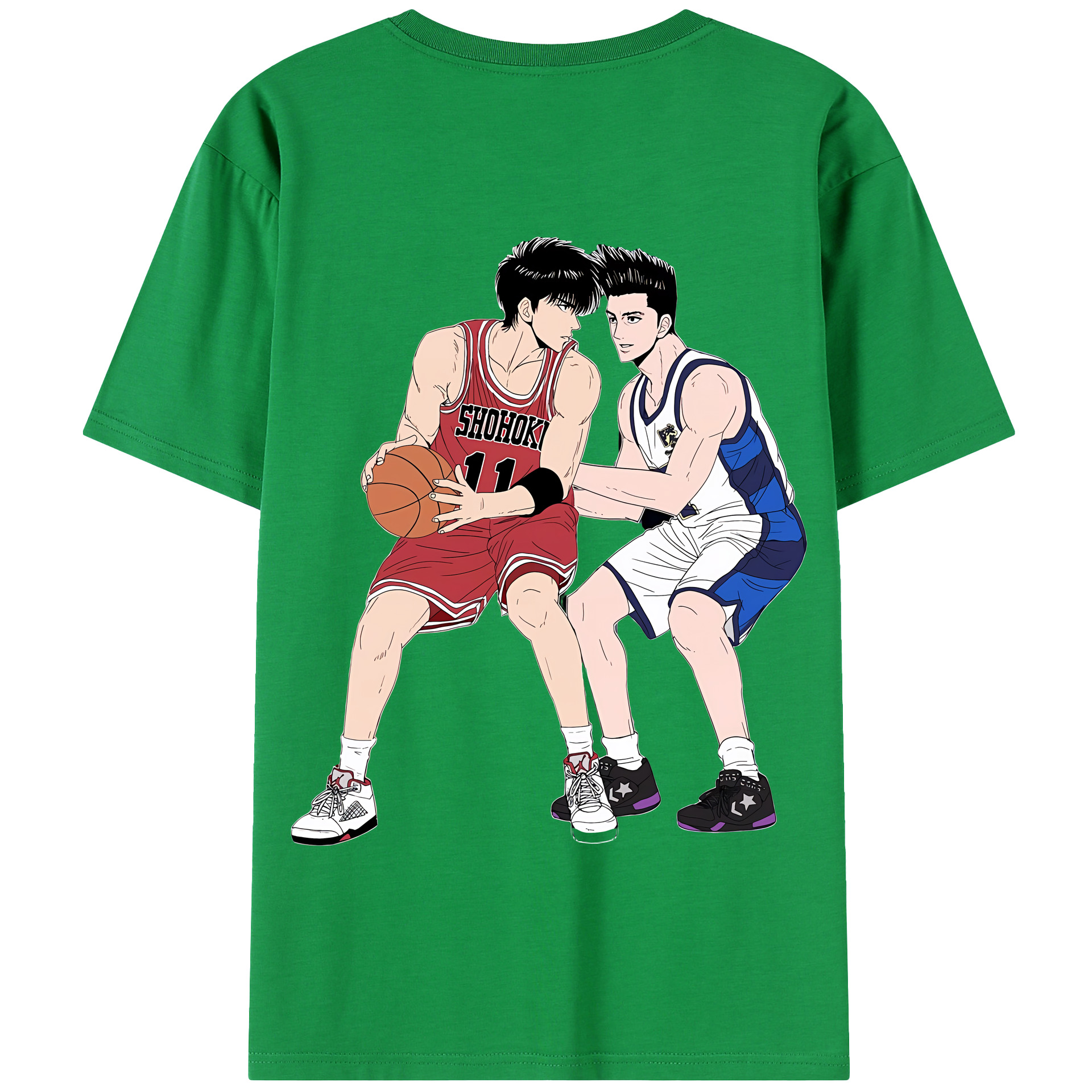 SLAM DUNK／スラムダンク 綿100％半袖Tシャツ（背面プリント）