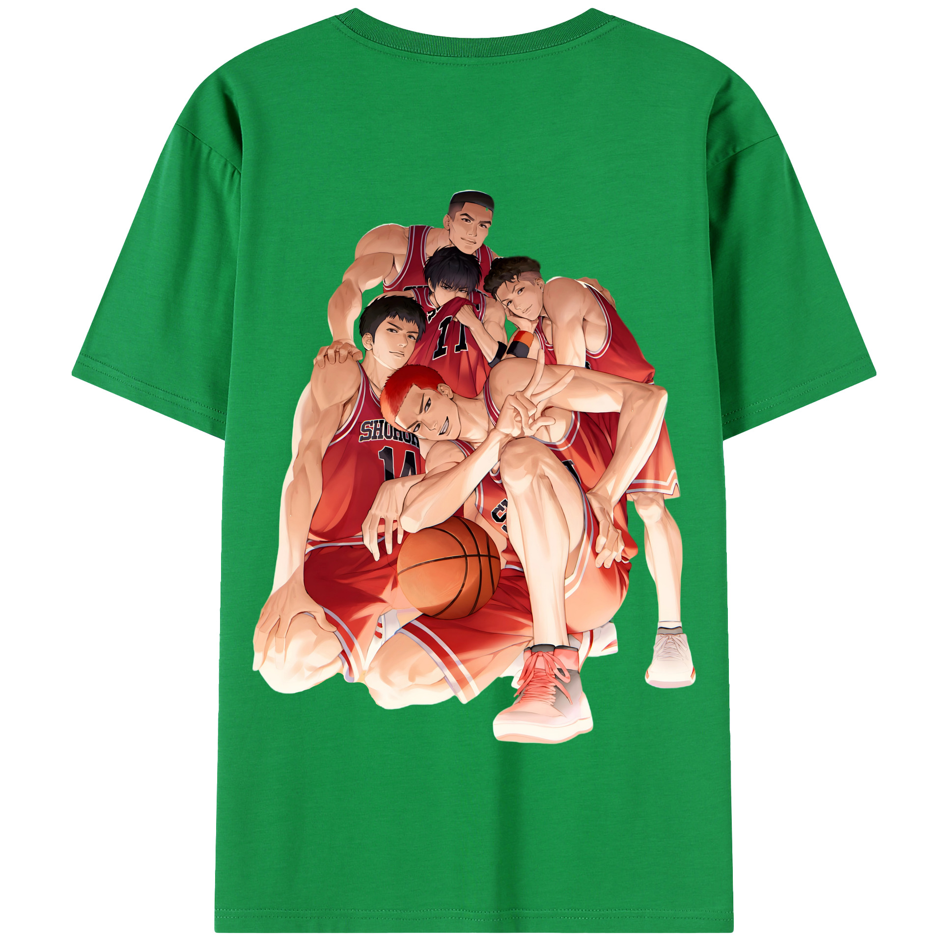 SLAM DUNK／スラムダンク 綿100％半袖Tシャツ（背面プリント）