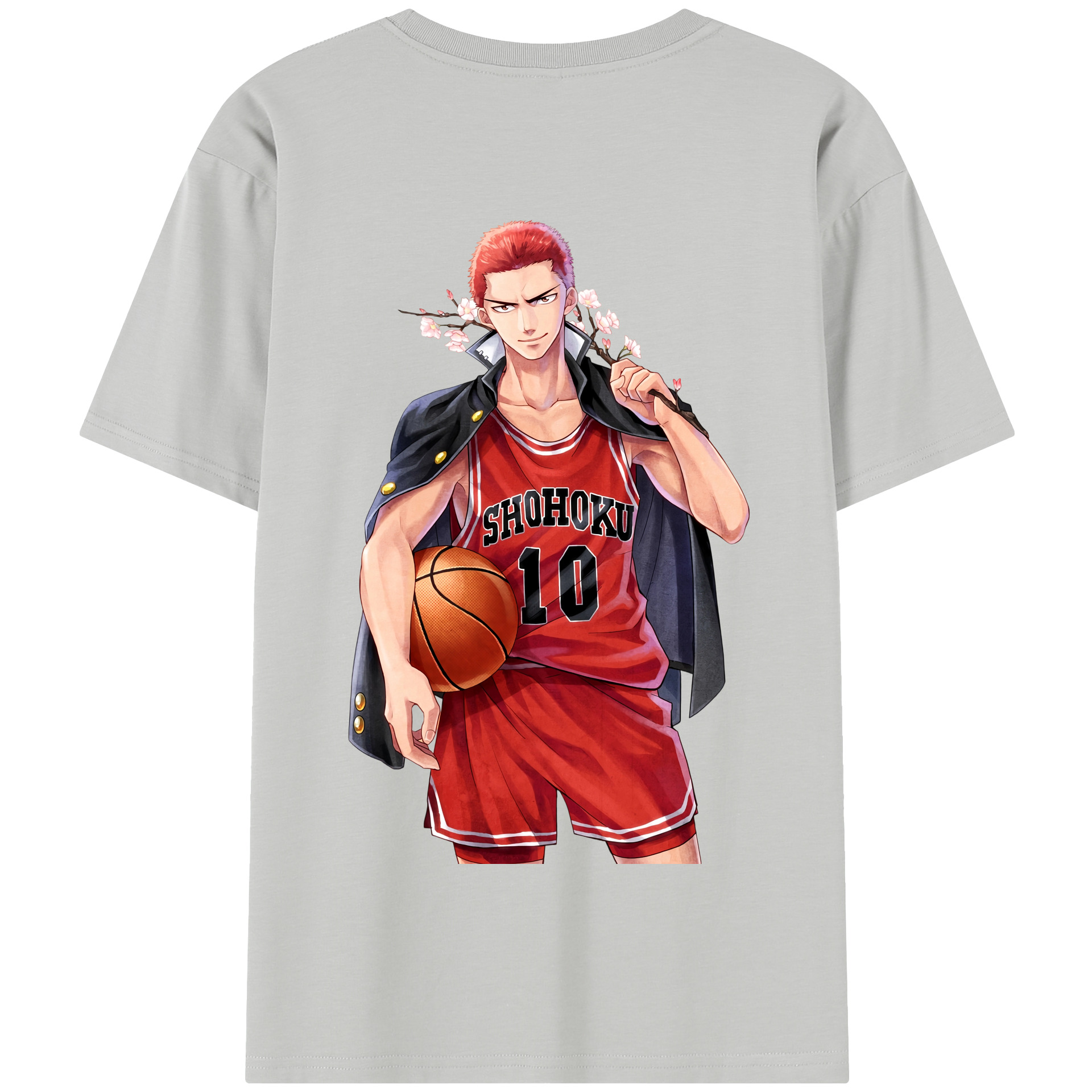 SLAM DUNK／スラムダンク 綿100％半袖Tシャツ（背面プリント）
