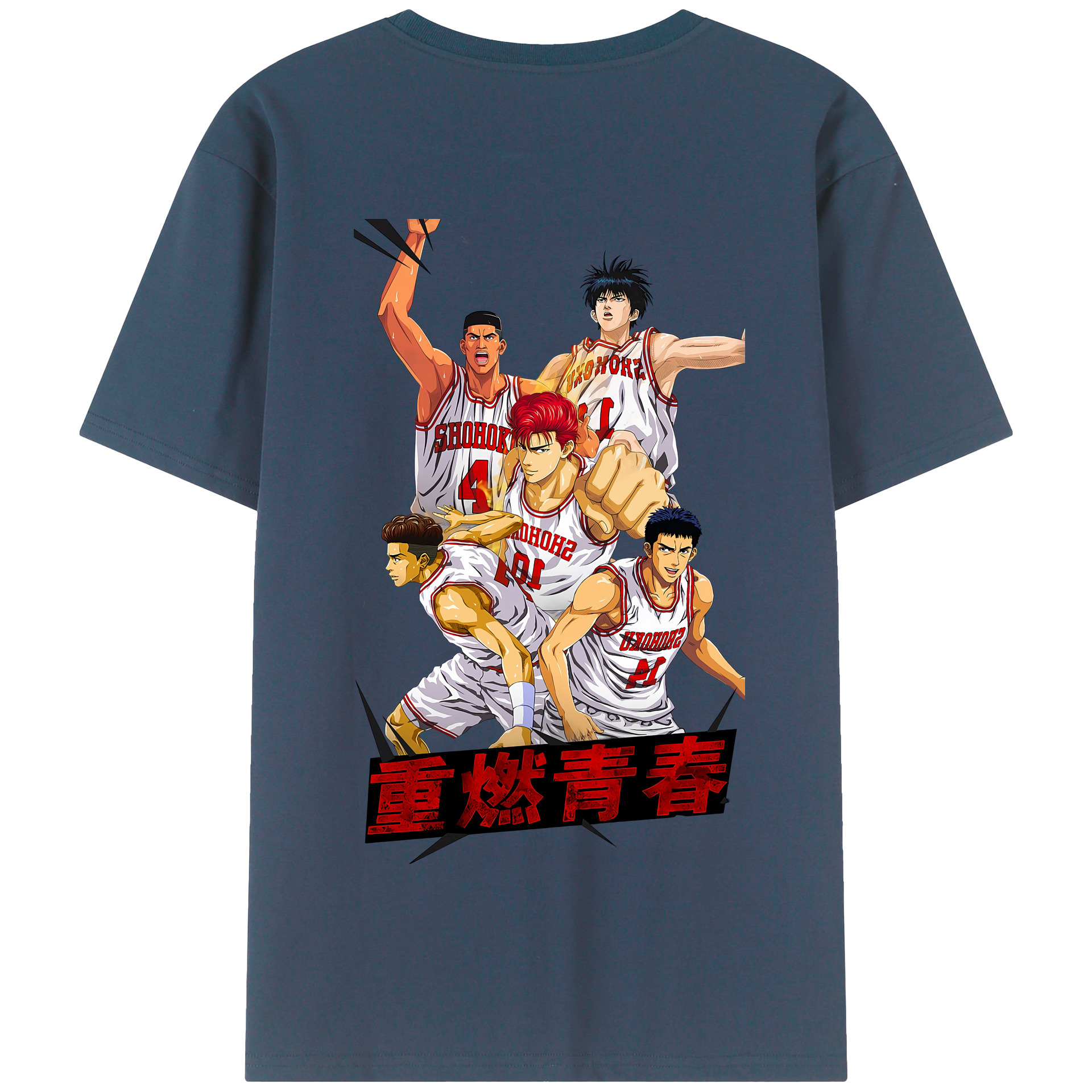 SLAM DUNK／スラムダンク 綿100％半袖Tシャツ（背面プリント）