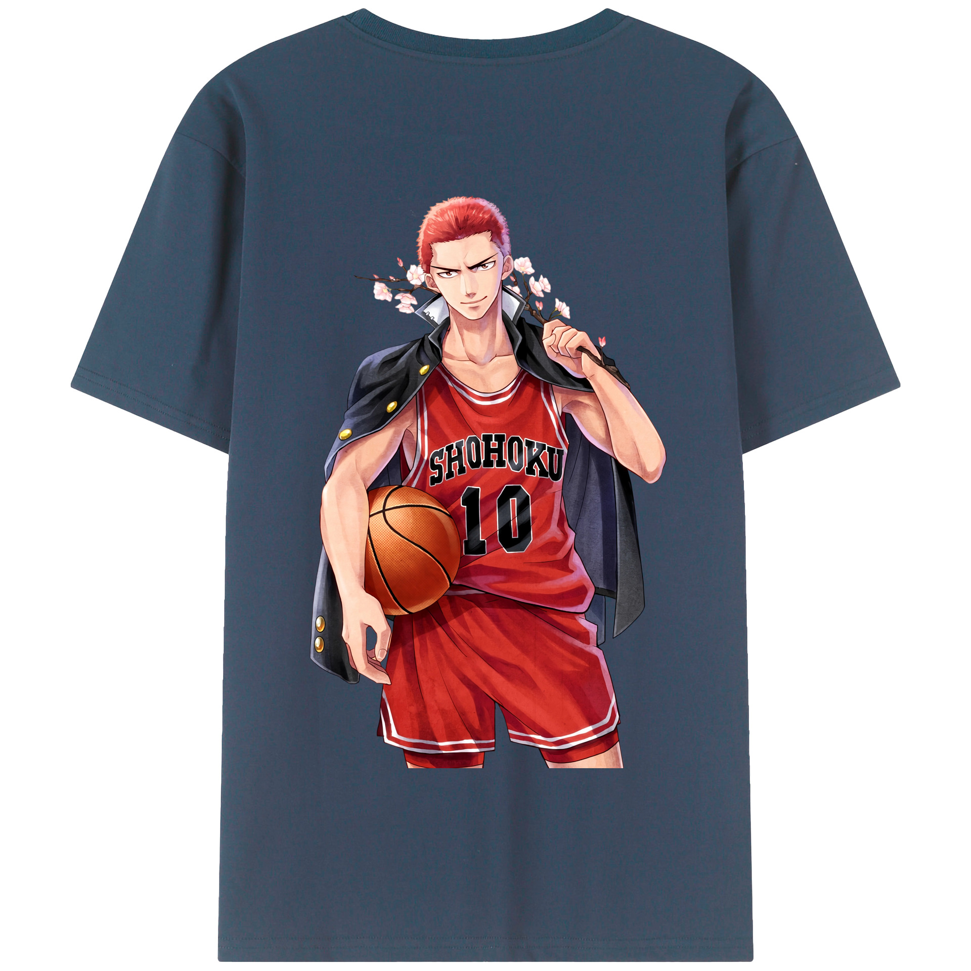 SLAM DUNK／スラムダンク 綿100％半袖Tシャツ（背面プリント）