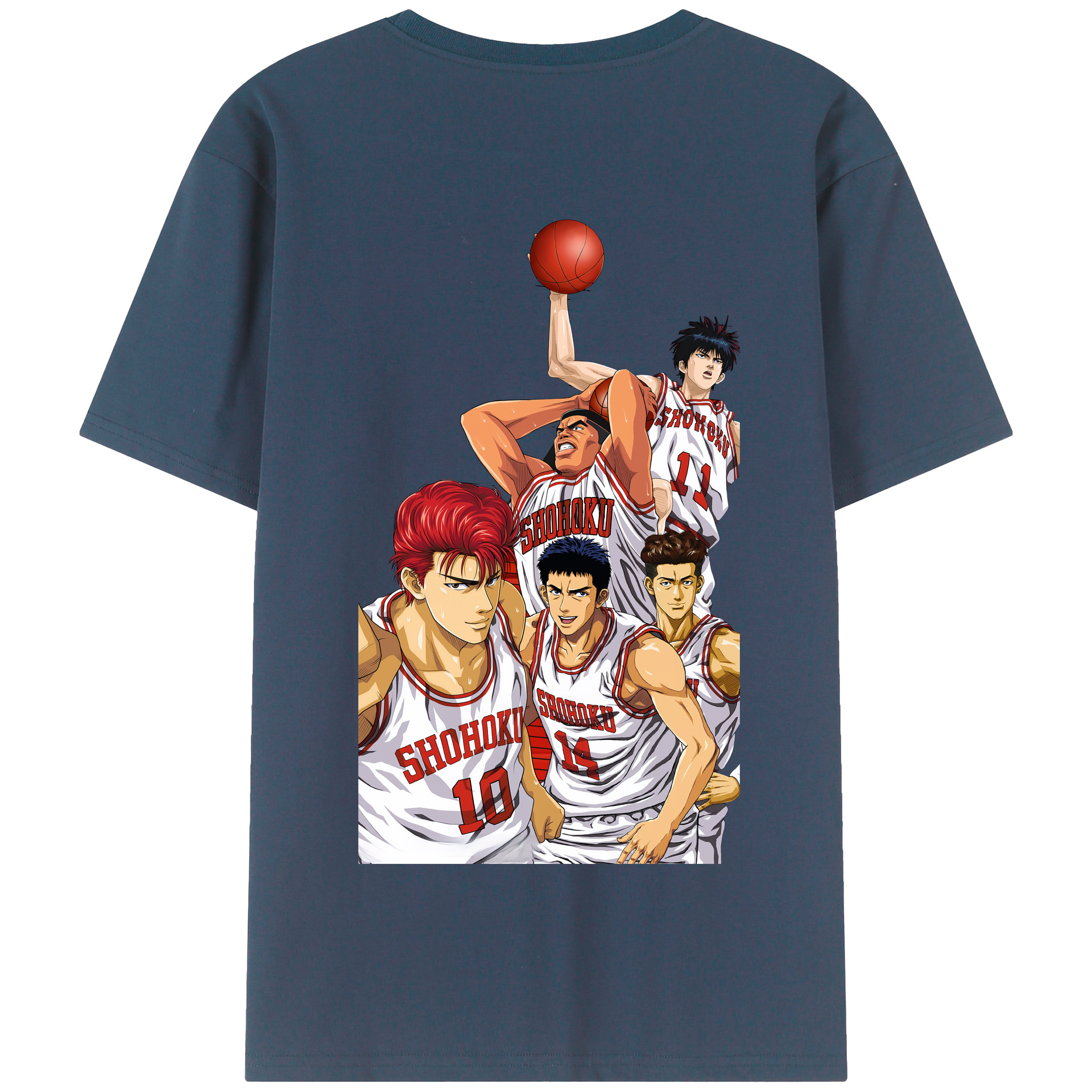 SLAM DUNK／スラムダンク 綿100％半袖Tシャツ（背面プリント）