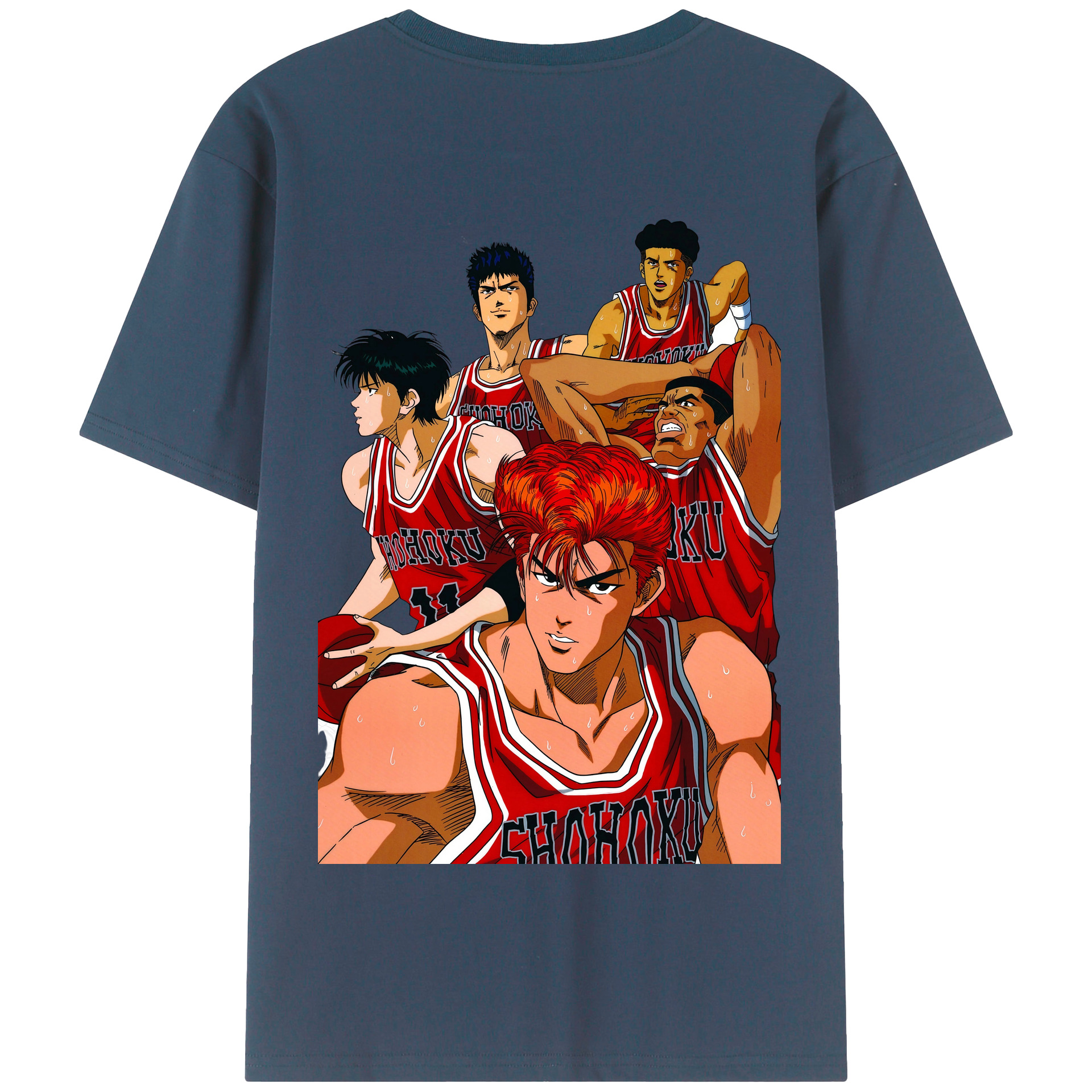 SLAM DUNK／スラムダンク 綿100％半袖Tシャツ（背面プリント）