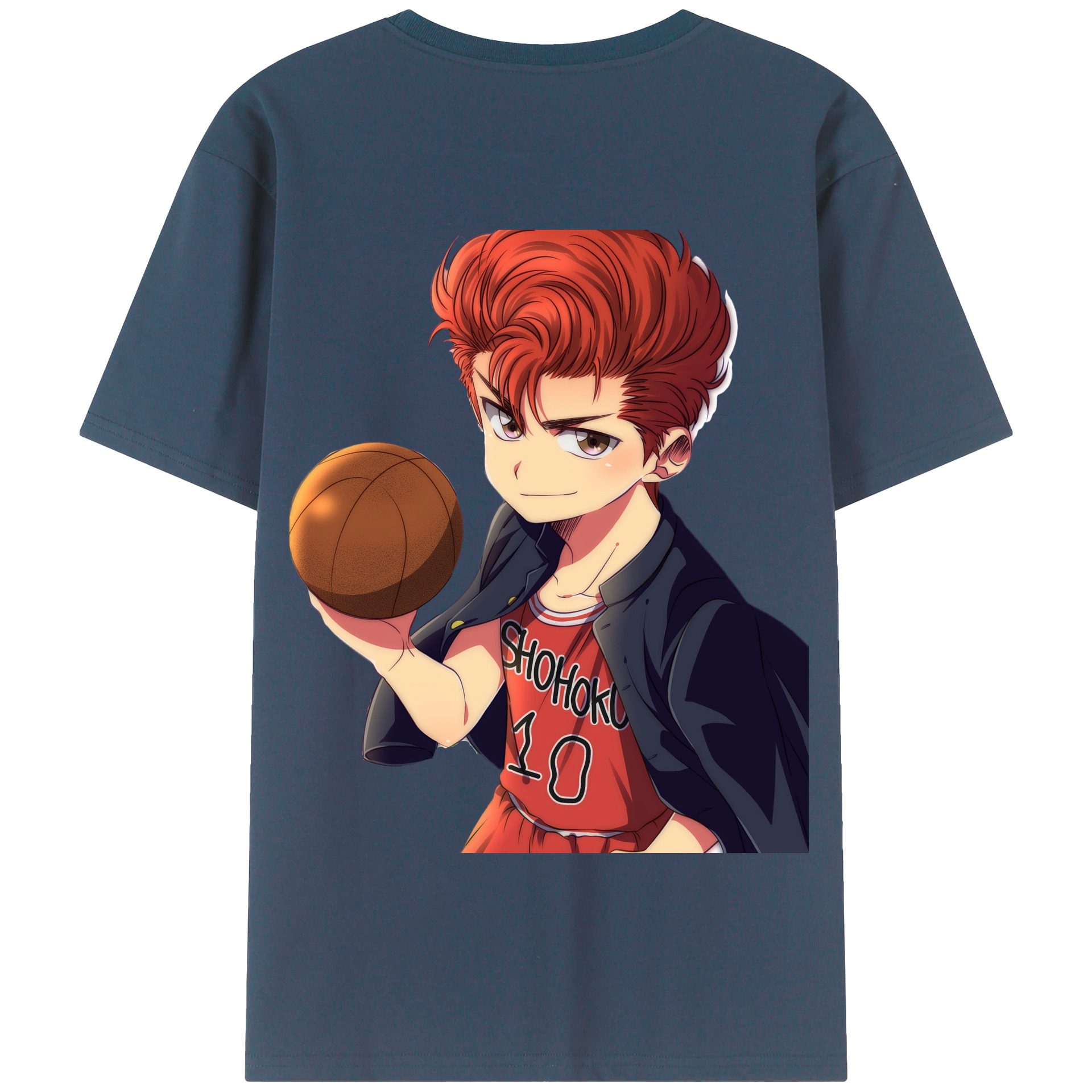 SLAM DUNK／スラムダンク 綿100％半袖Tシャツ（背面プリント）