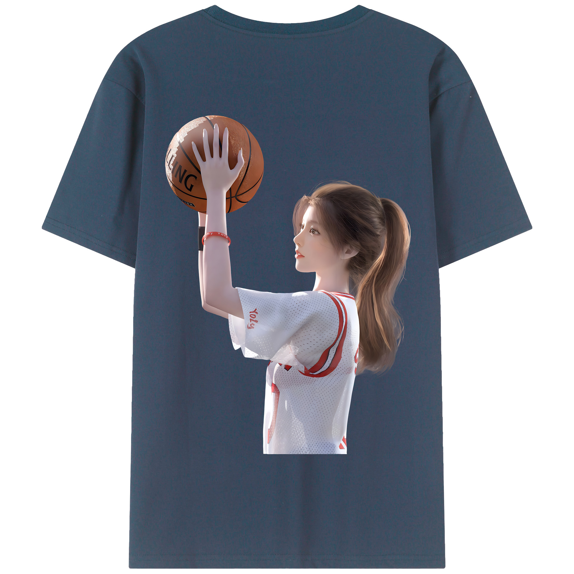 SLAM DUNK／スラムダンク 綿100％半袖Tシャツ（背面プリント）