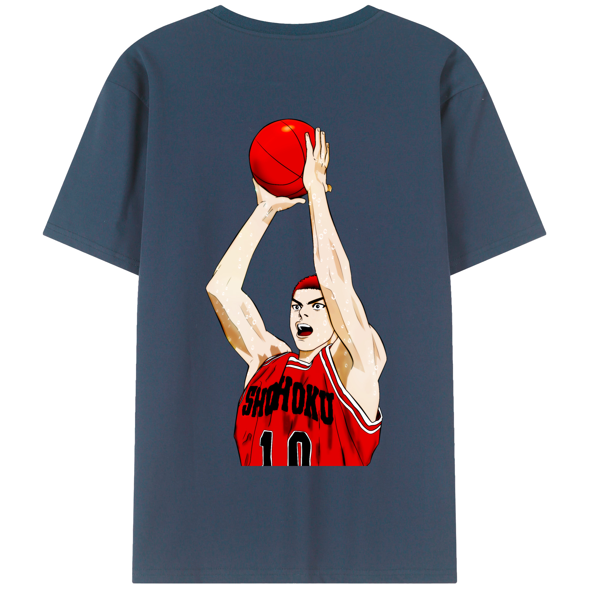 SLAM DUNK／スラムダンク 綿100％半袖Tシャツ（背面プリント）