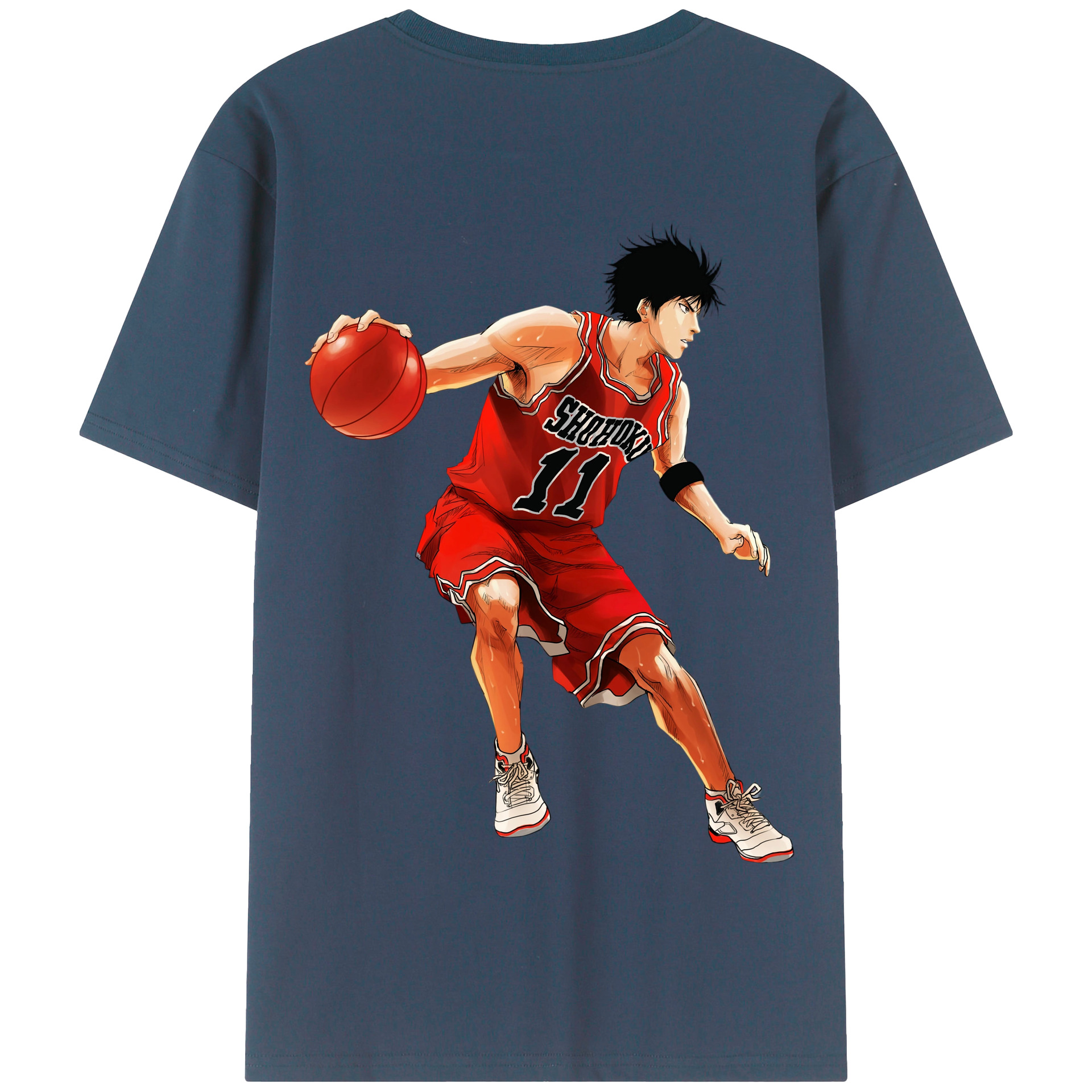 SLAM DUNK／スラムダンク 綿100％半袖Tシャツ（背面プリント）