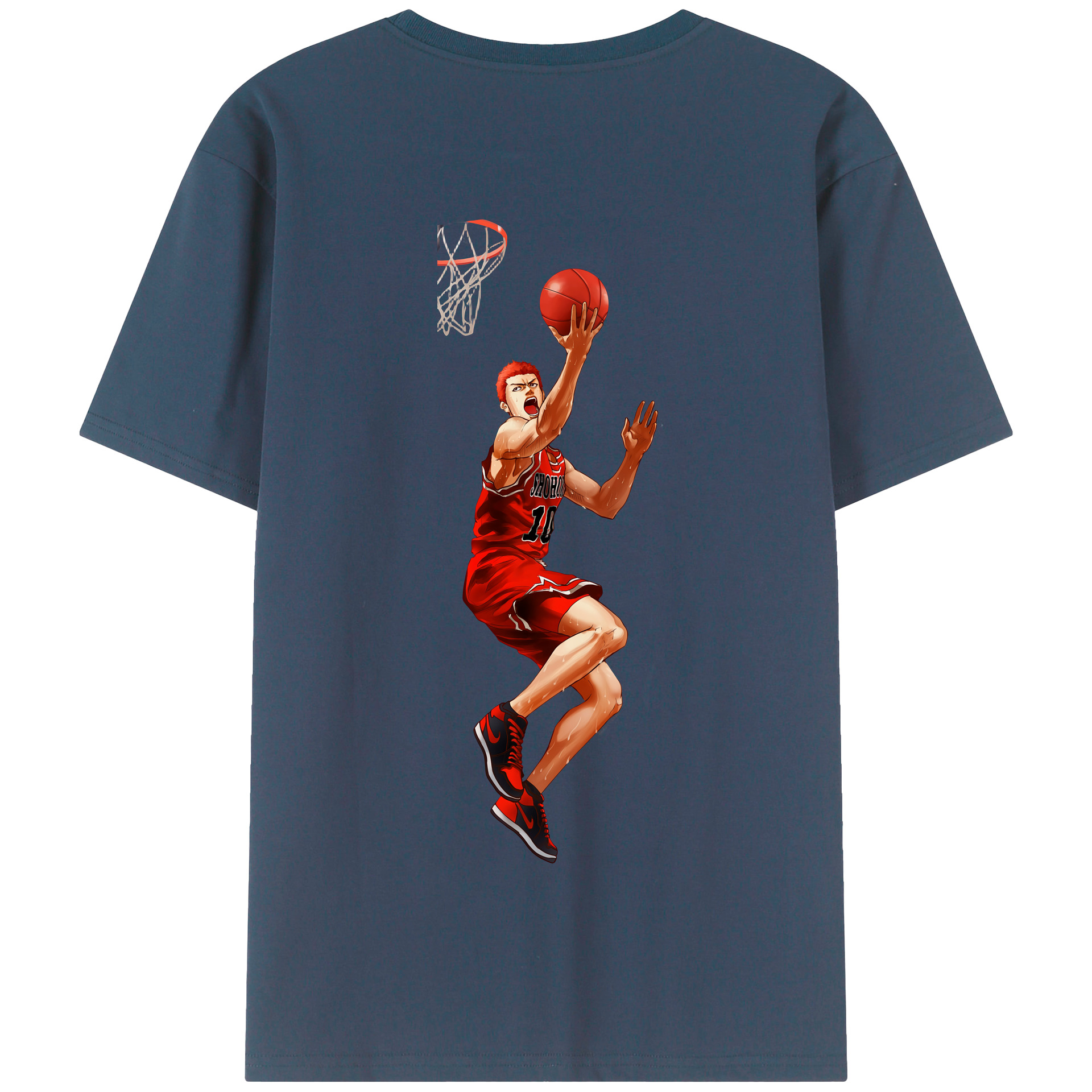 SLAM DUNK／スラムダンク 綿100％半袖Tシャツ（背面プリント）