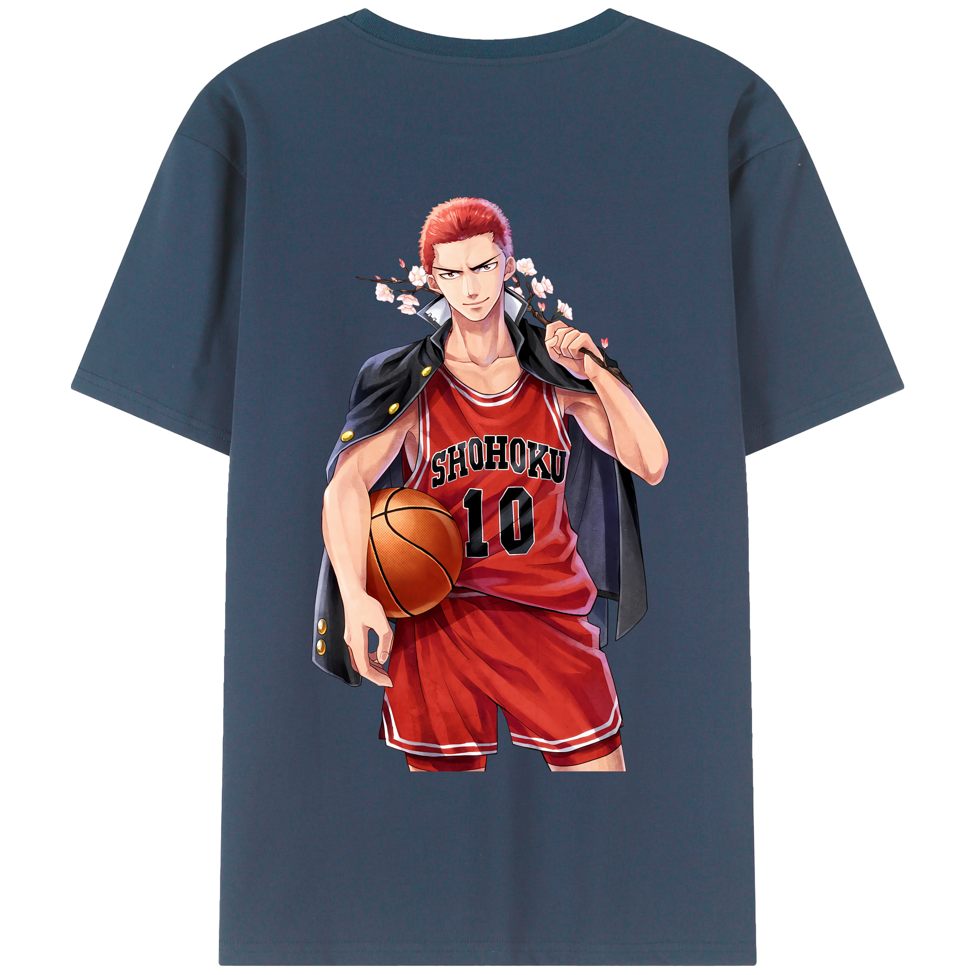 SLAM DUNK／スラムダンク 綿100％半袖Tシャツ（背面プリント）