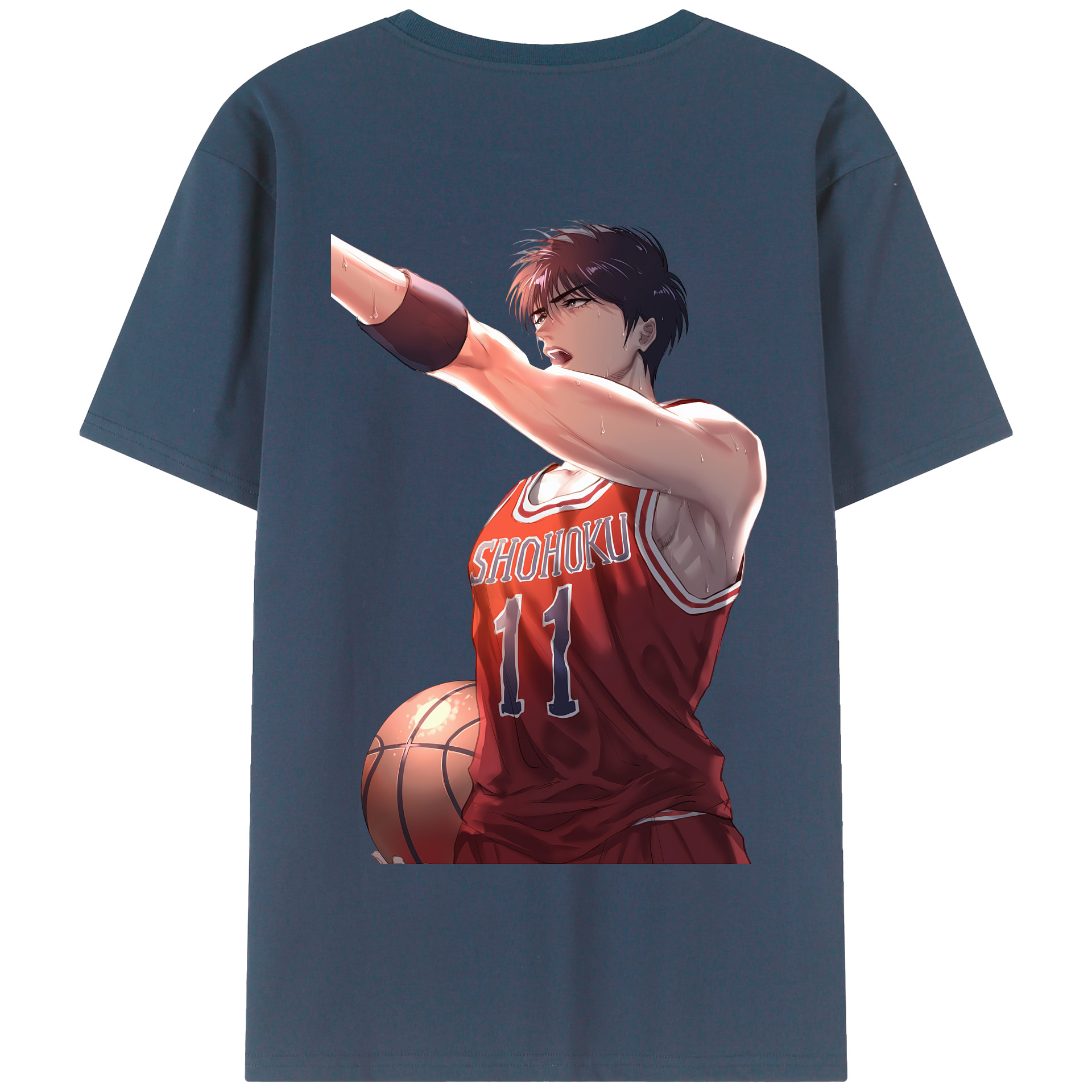 SLAM DUNK／スラムダンク 綿100％半袖Tシャツ（背面プリント）