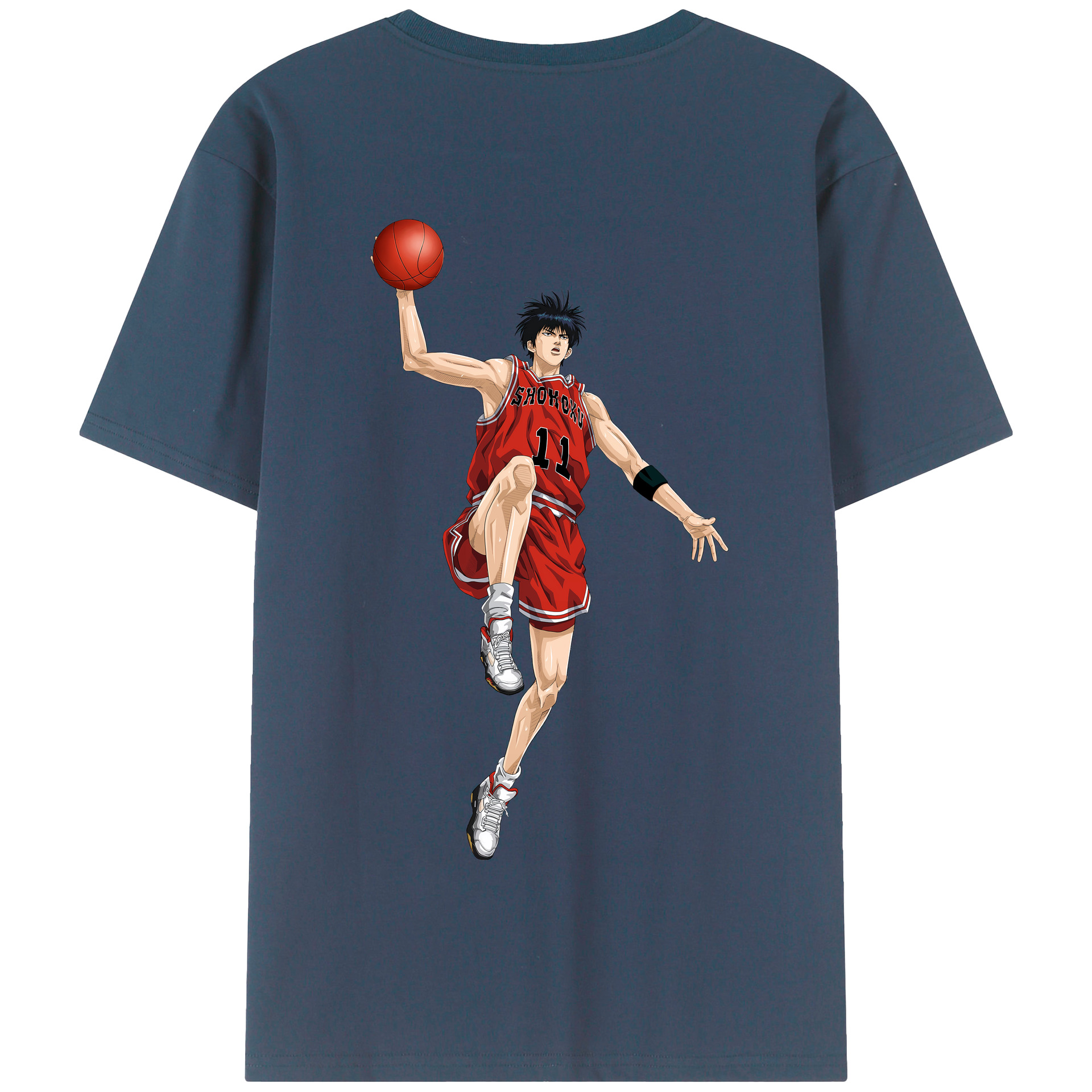 SLAM DUNK／スラムダンク 綿100％半袖Tシャツ（背面プリント）