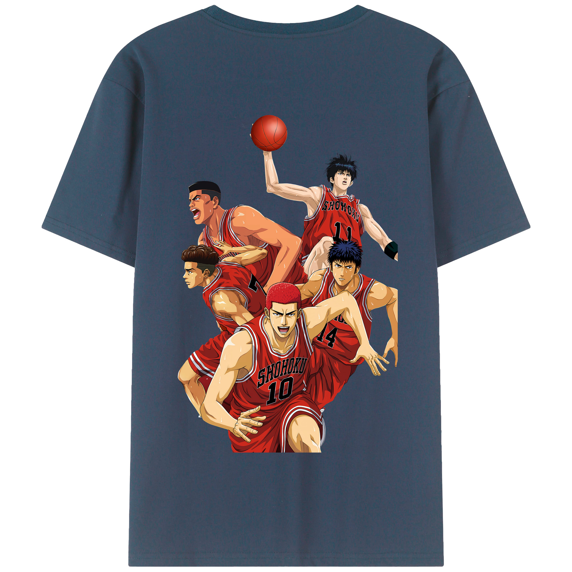 SLAM DUNK／スラムダンク 綿100％半袖Tシャツ（背面プリント）