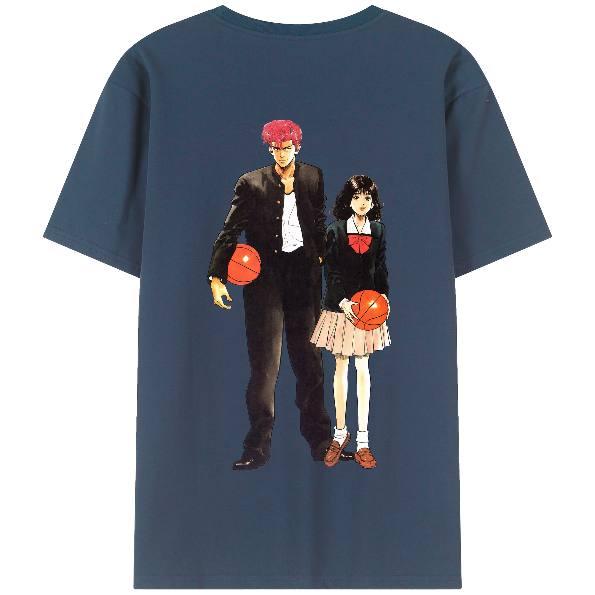 SLAM DUNK／スラムダンク 綿100％半袖Tシャツ（背面プリント）