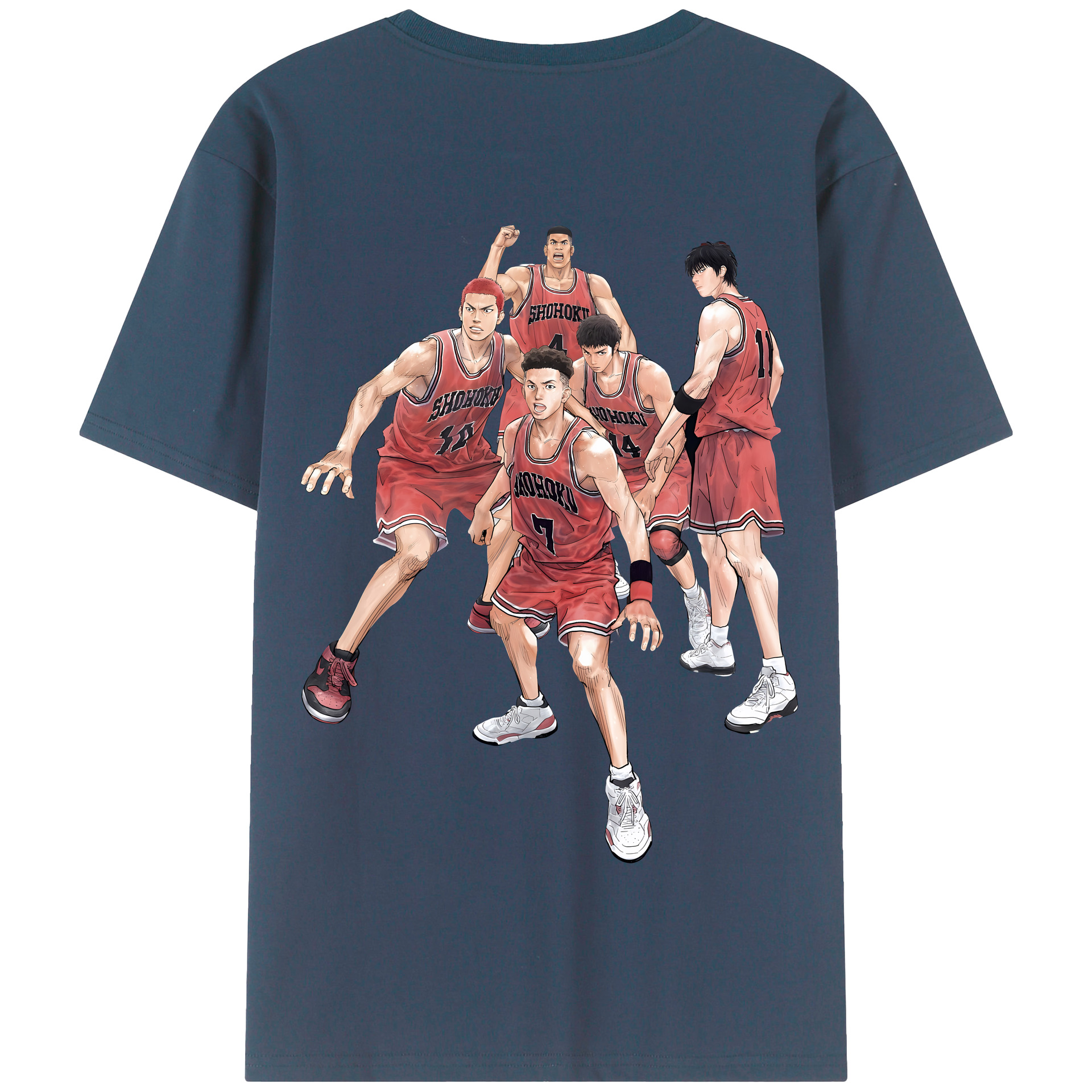 SLAM DUNK／スラムダンク 綿100％半袖Tシャツ（背面プリント）