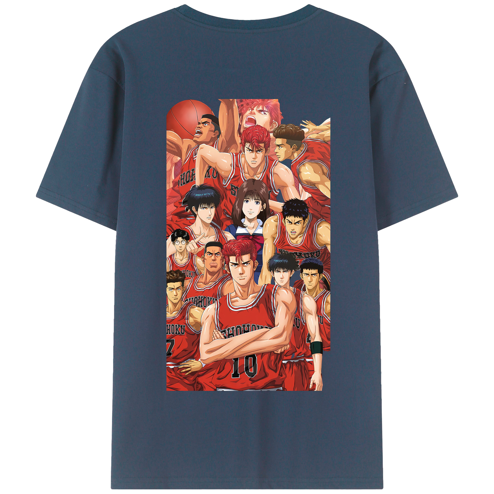 SLAM DUNK／スラムダンク 綿100％半袖Tシャツ（背面プリント）
