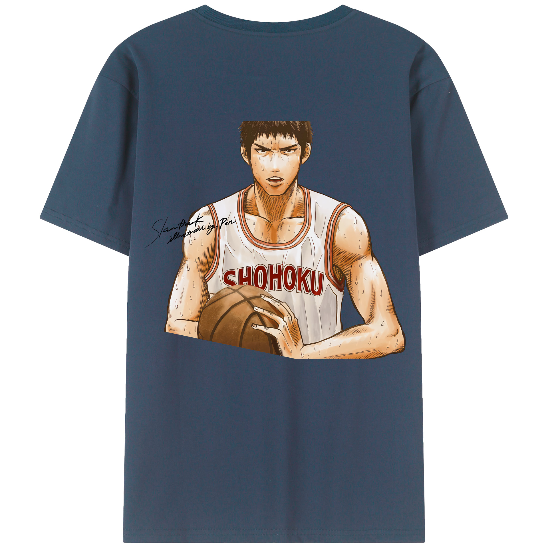 SLAM DUNK／スラムダンク 綿100％半袖Tシャツ（背面プリント）