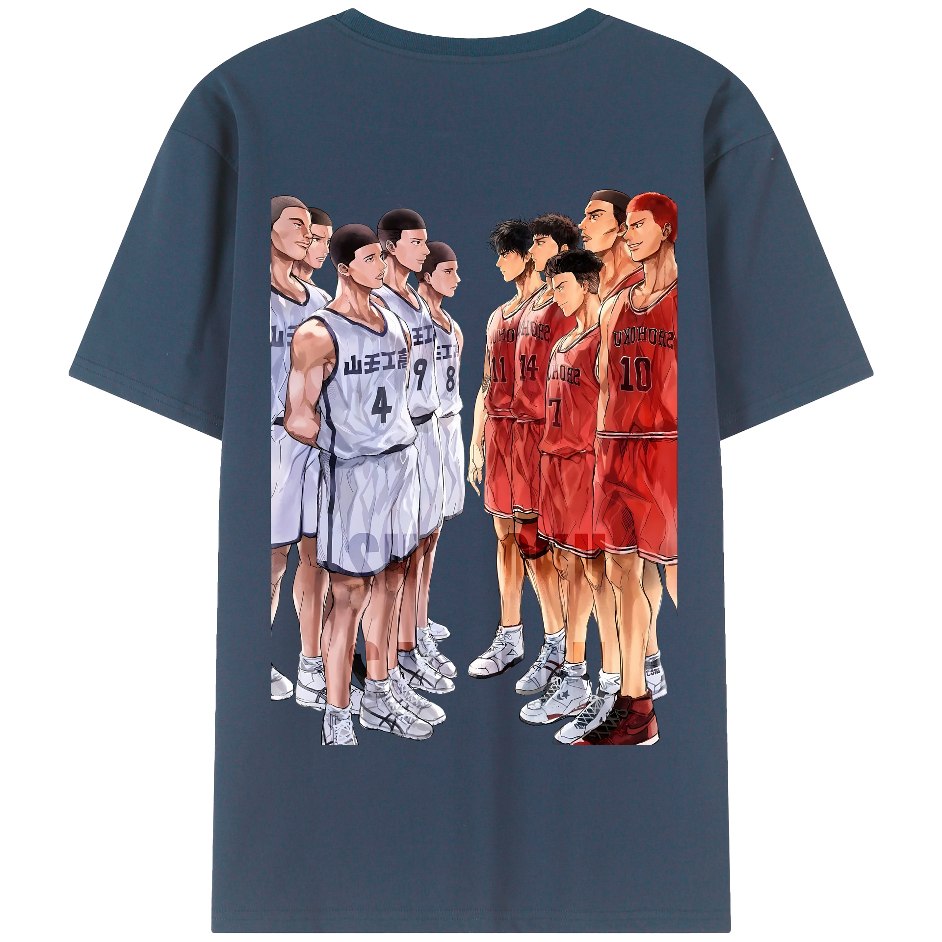 SLAM DUNK／スラムダンク 綿100％半袖Tシャツ（背面プリント）