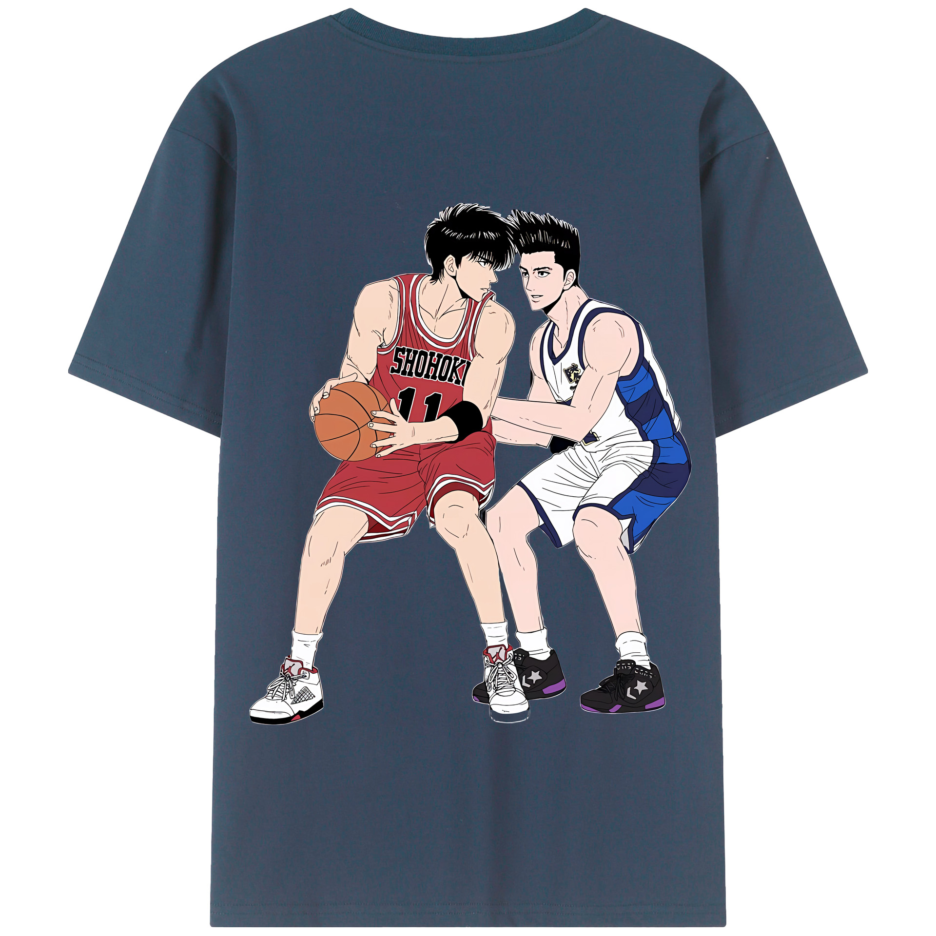 SLAM DUNK／スラムダンク 綿100％半袖Tシャツ（背面プリント）